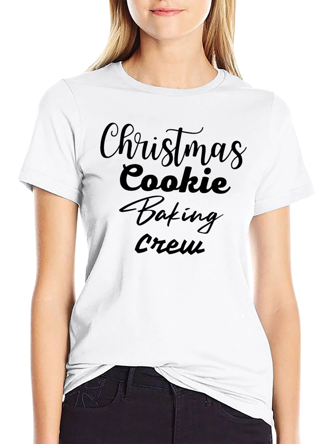 Christmas Cookie Baking Crew Black T-Shirt