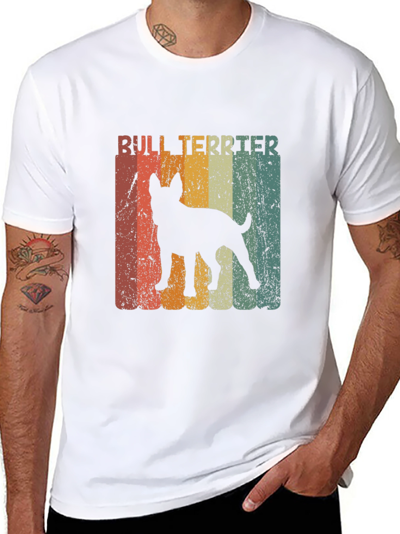 Bull Terrier Retro T-Shirt Dog Lover Tee