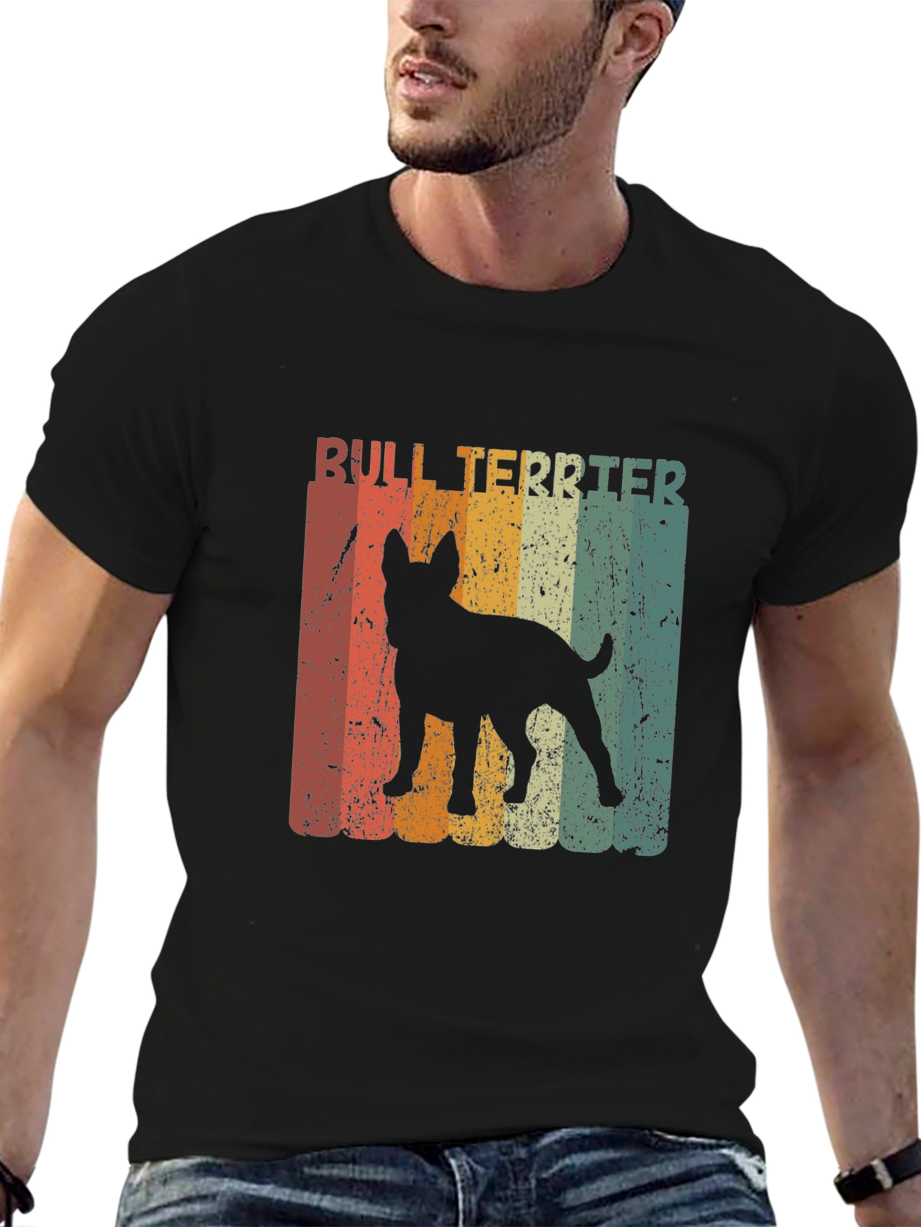 Bull Terrier Retro T-Shirt Dog Lover Tee