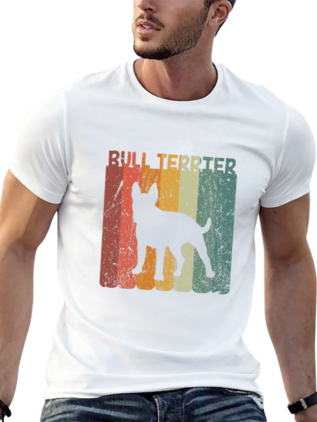 Bull Terrier Retro T-Shirt Dog Lover Tee