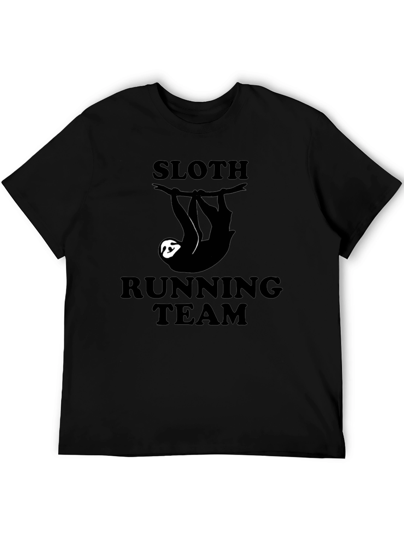 Sloth Running Team Black Graphic T-Shirt
