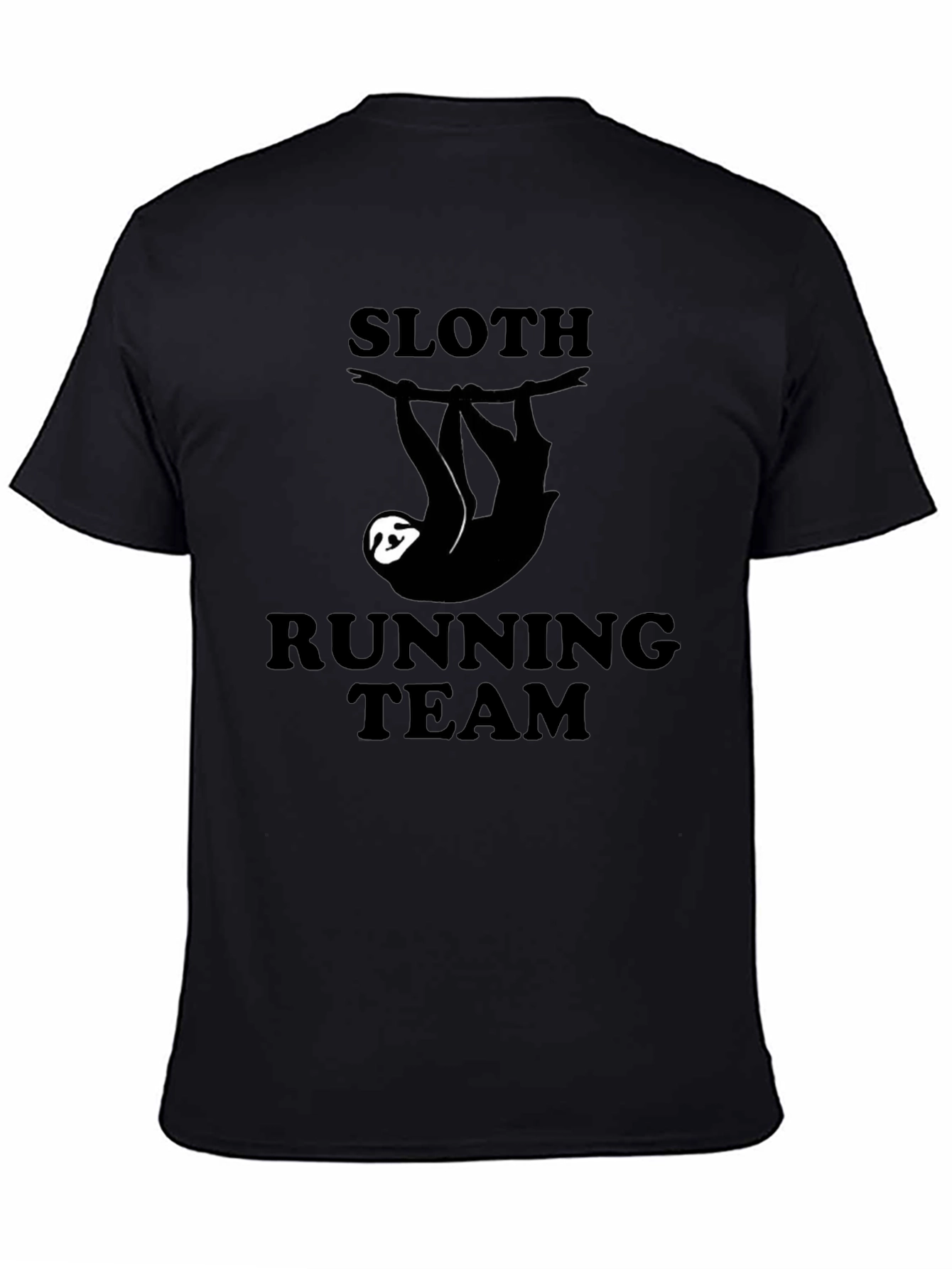 Sloth Running Team Black Graphic T-Shirt