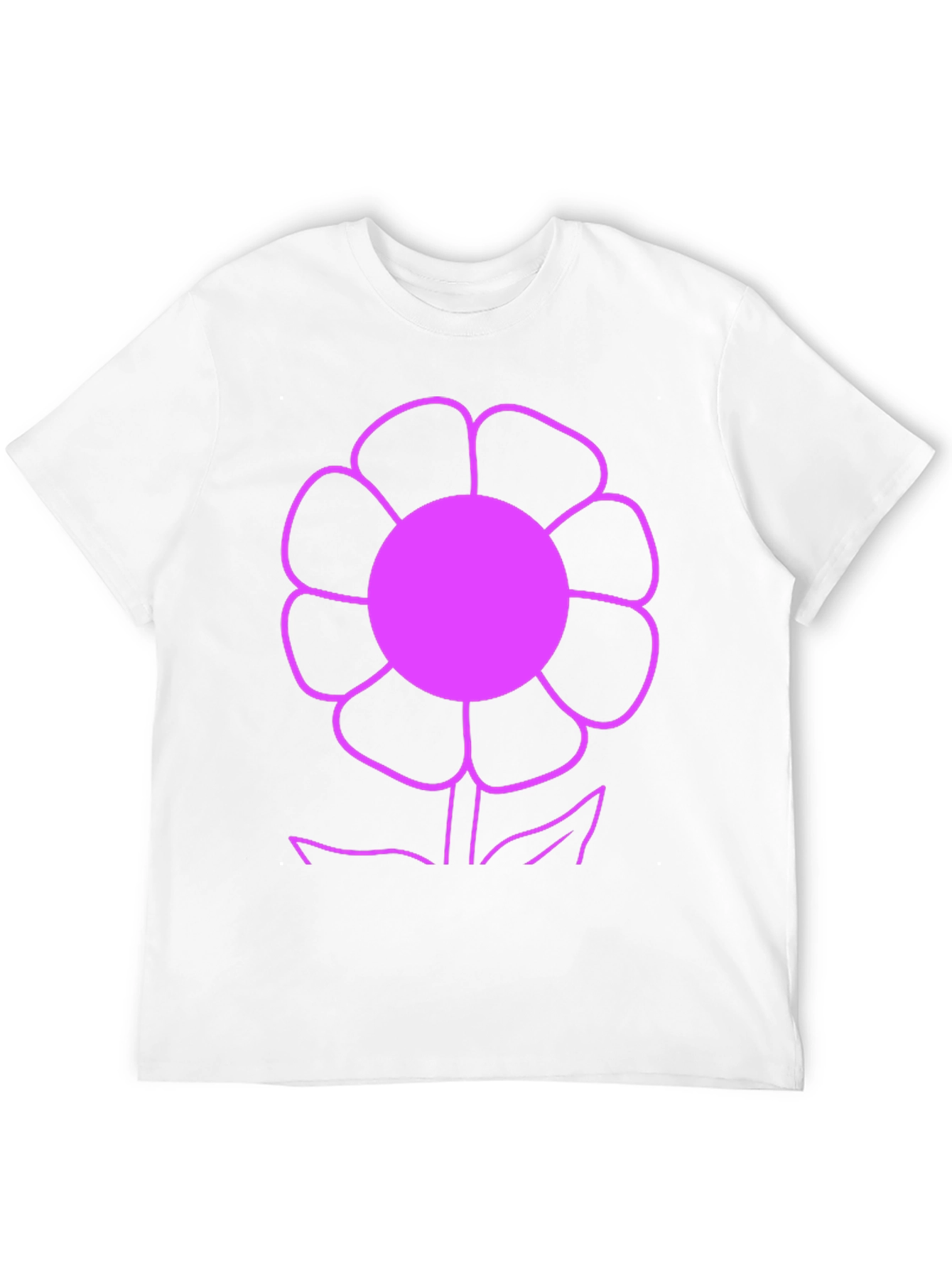 Vibrant Flower Graphic Tee - Black