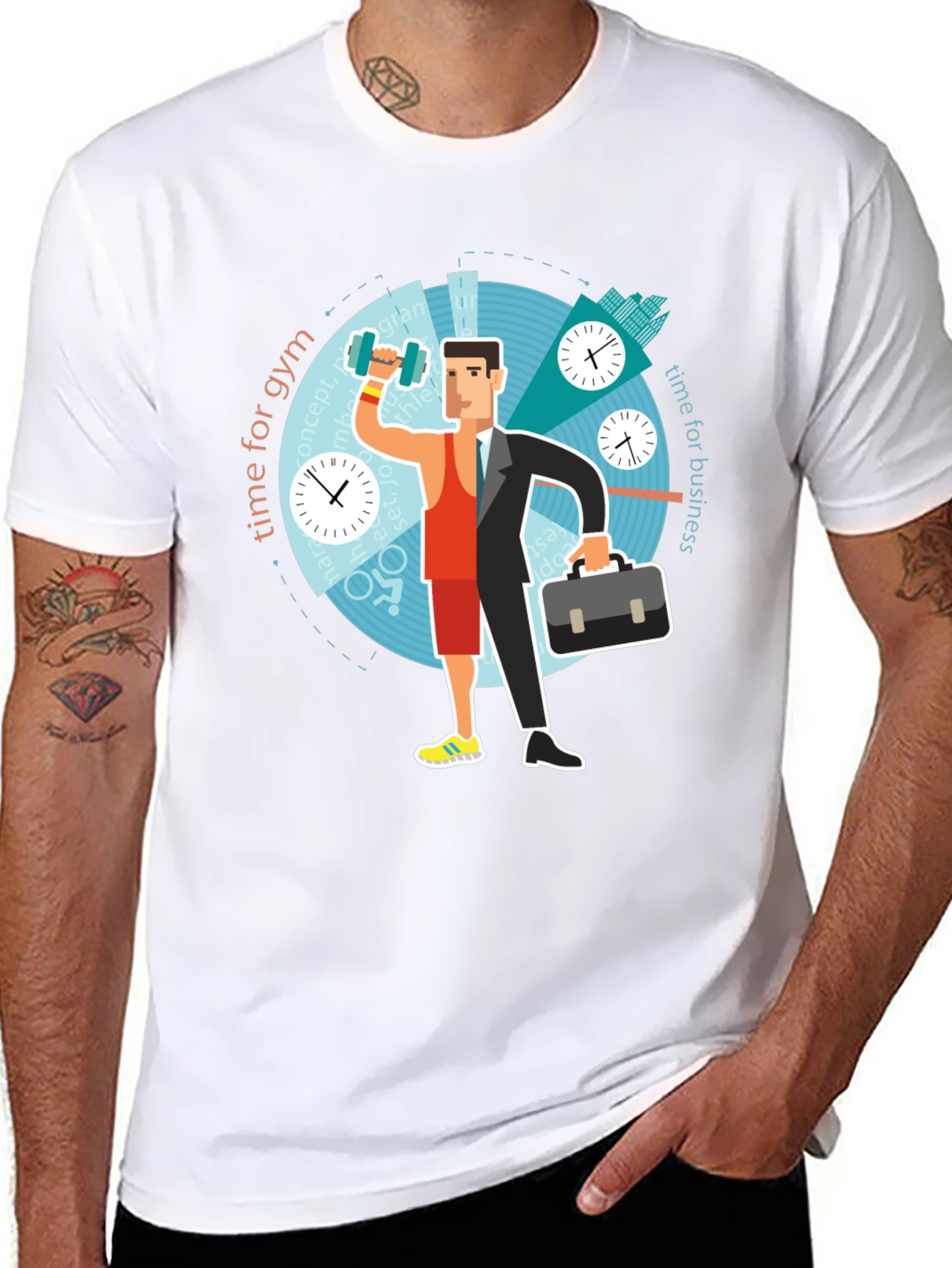 Time Management T-Shirt - Gym & Business Graphic Tee