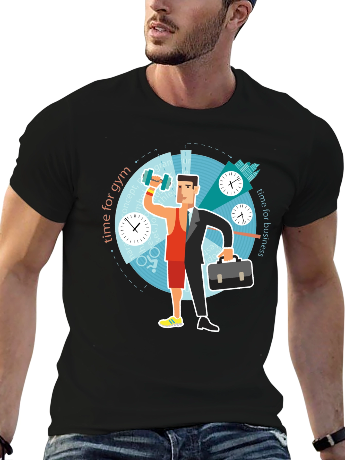 Time Management T-Shirt - Gym & Business Graphic Tee