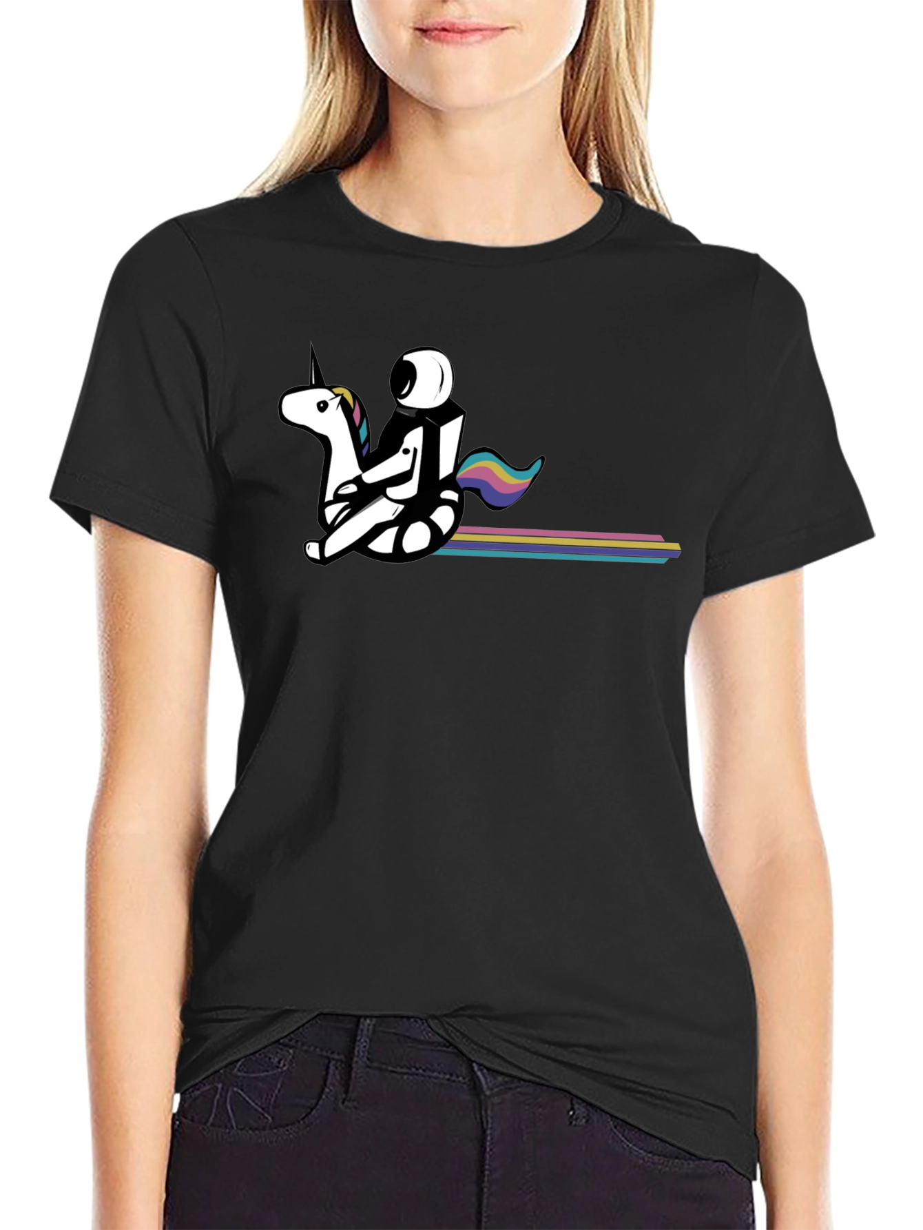 Astronaut Unicorn Ride Graphic Tee