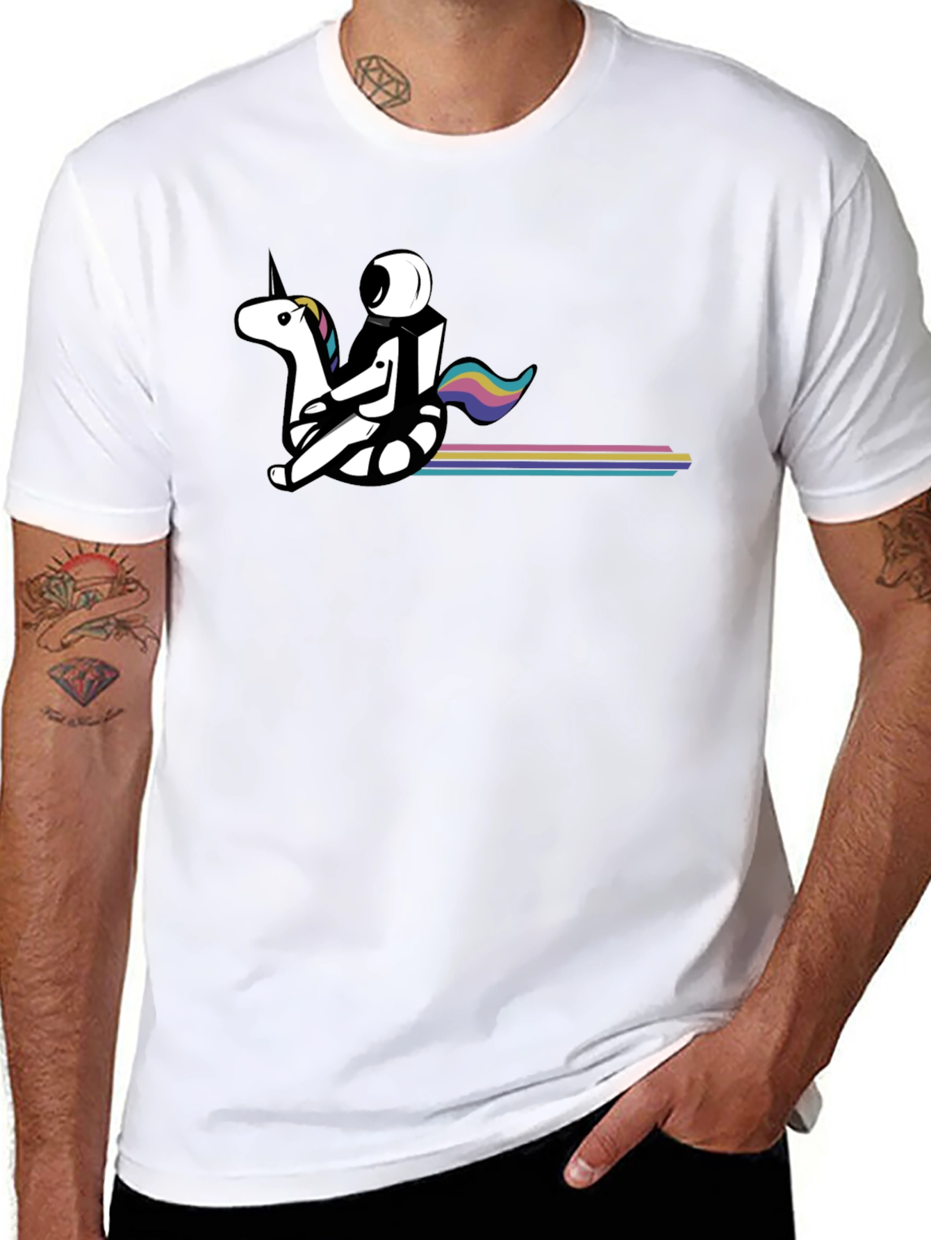 Astronaut Unicorn Ride Graphic Tee