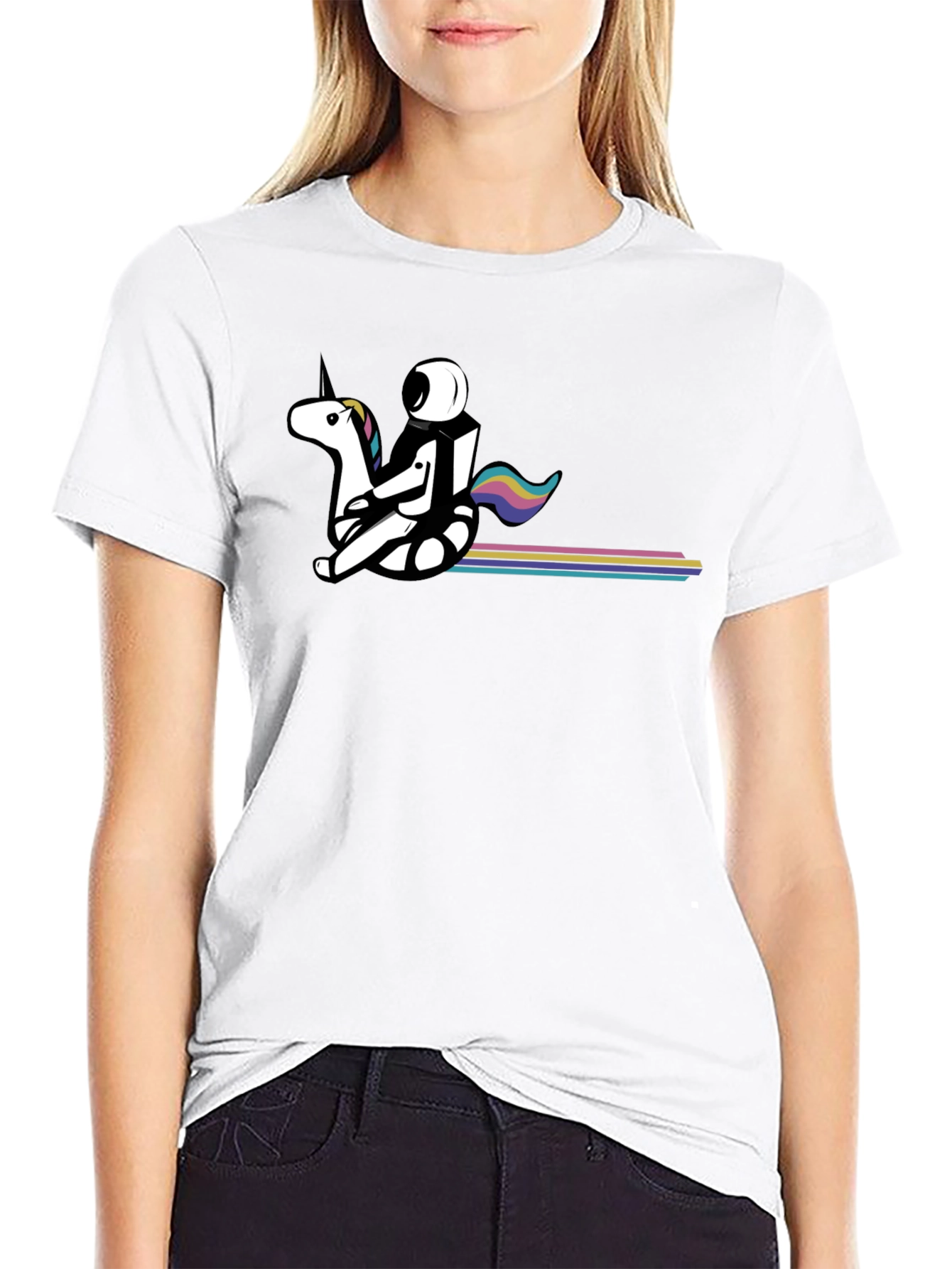 Astronaut Unicorn Ride Graphic Tee