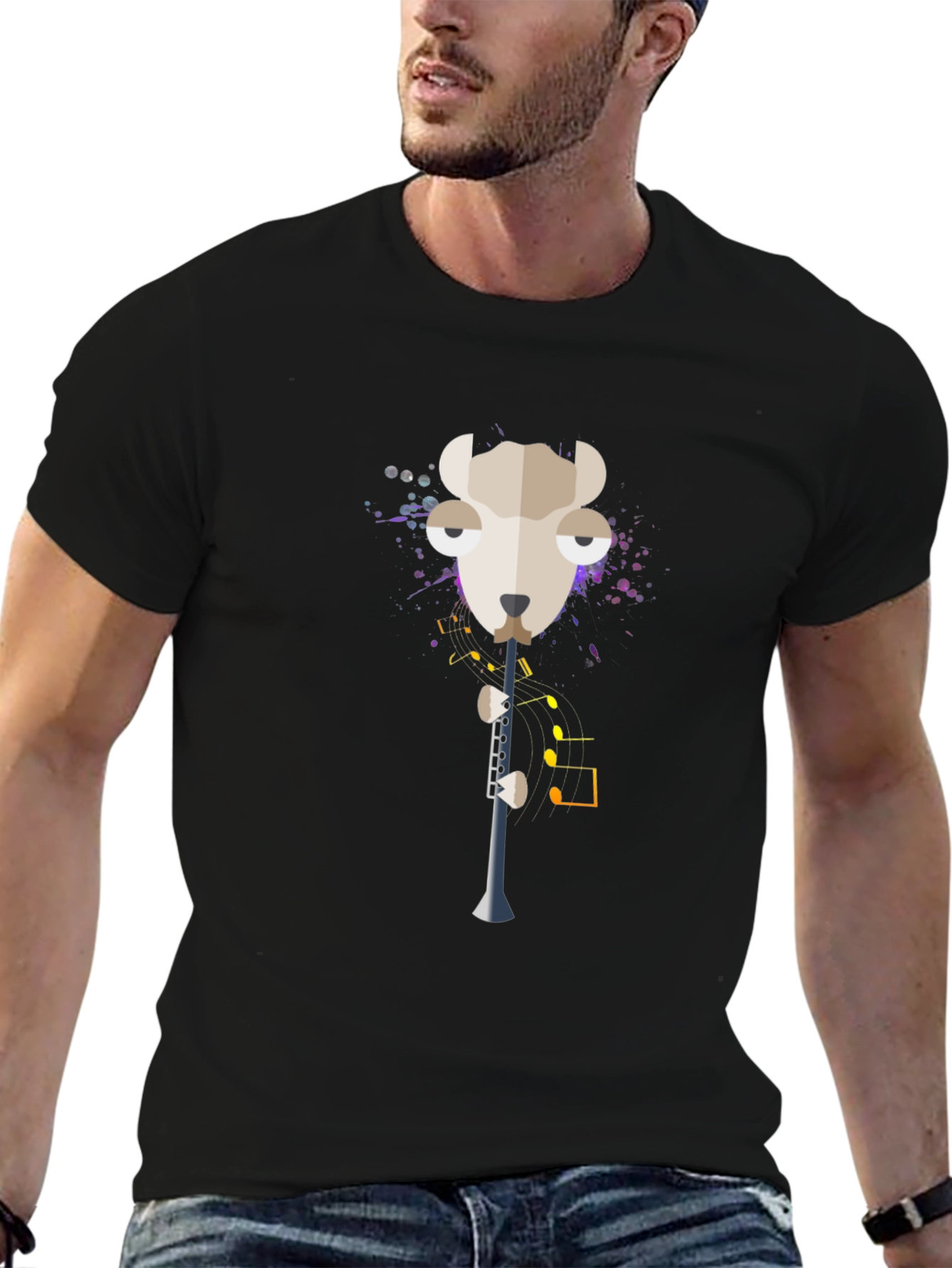 Musical Sheep T-Shirt - Quirky Graphic Tee