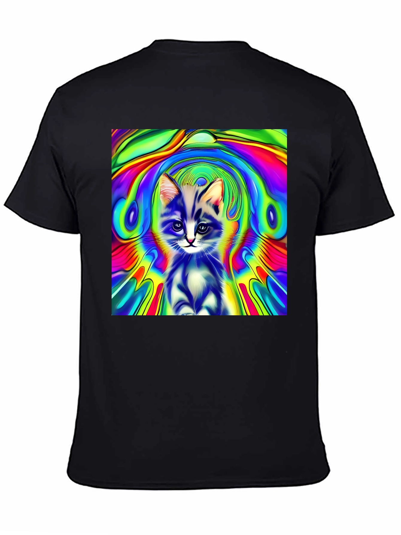 Psychedelic Kitten Graphic Tee