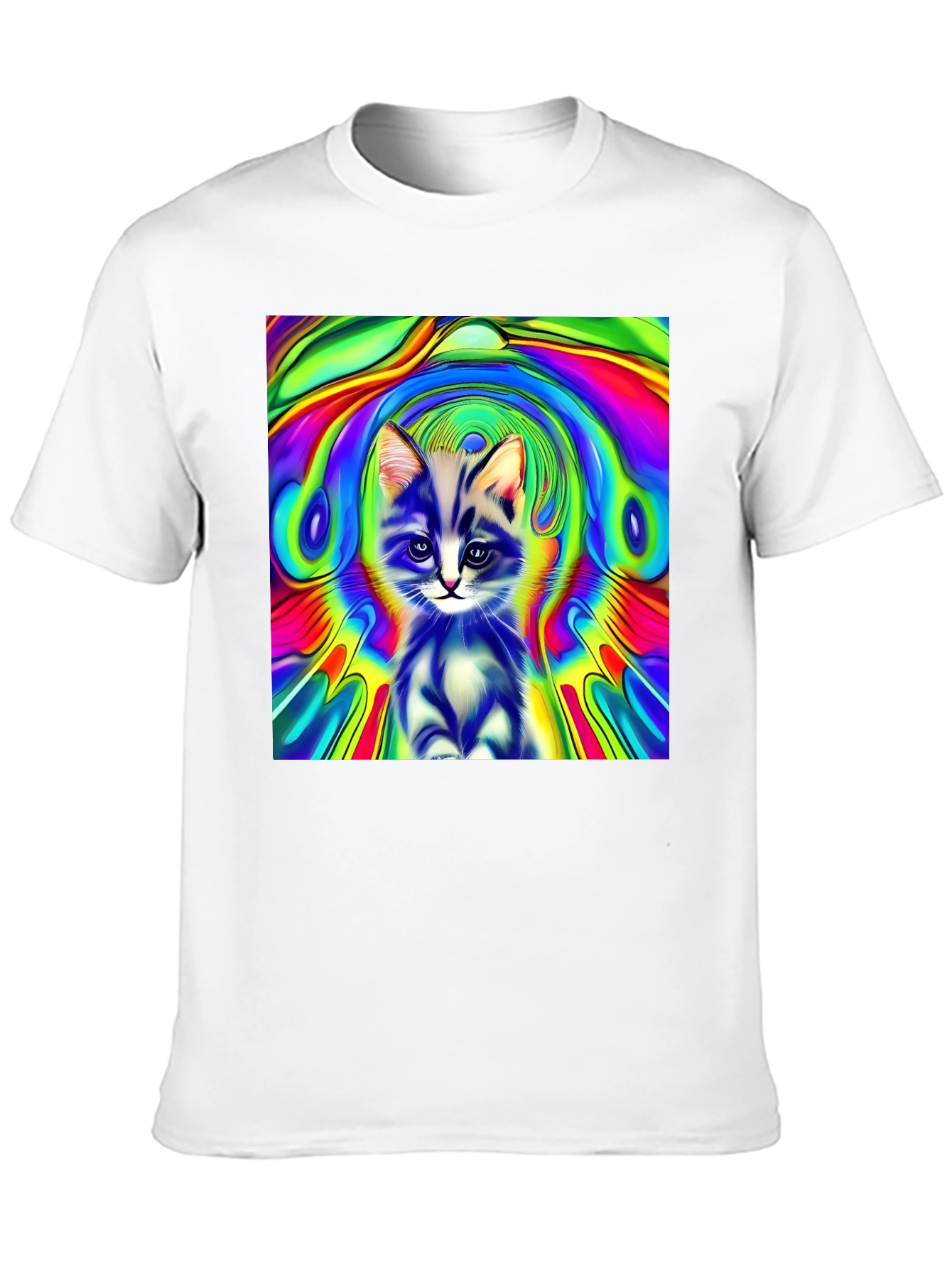 Psychedelic Kitten Graphic Tee