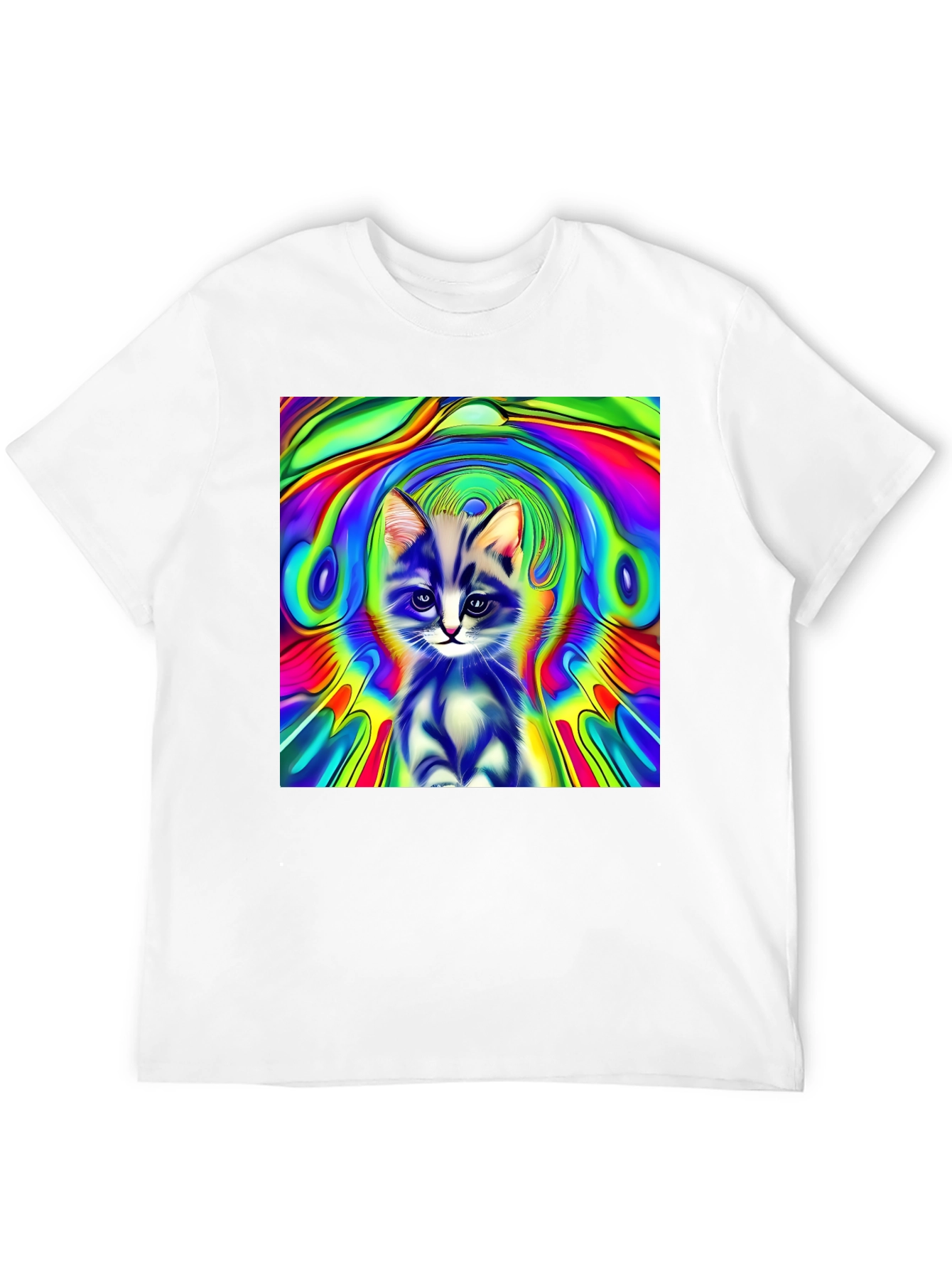 Psychedelic Kitten Graphic Tee
