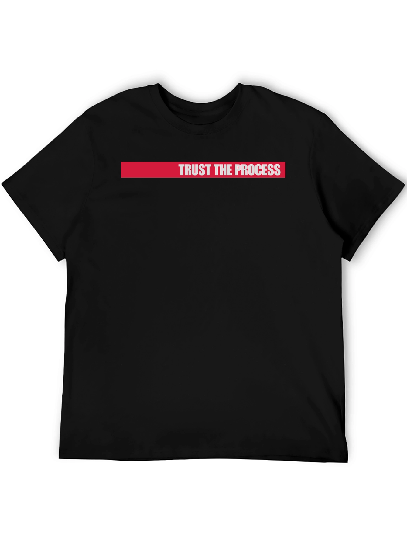 Trust the Process Graphic Tee - Black Cotton T-Shirt