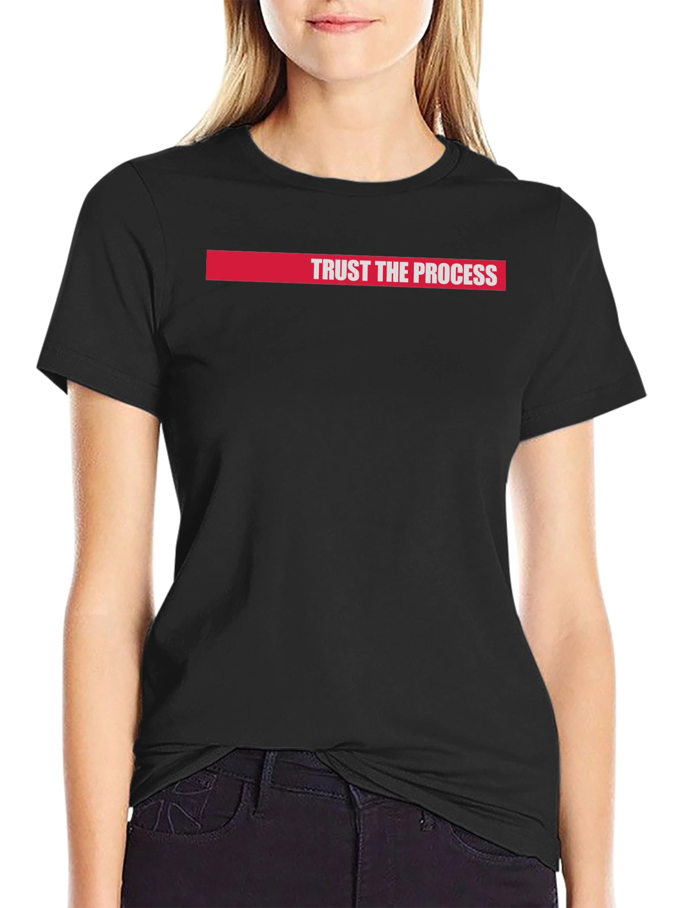 Trust the Process Graphic Tee - Black Cotton T-Shirt