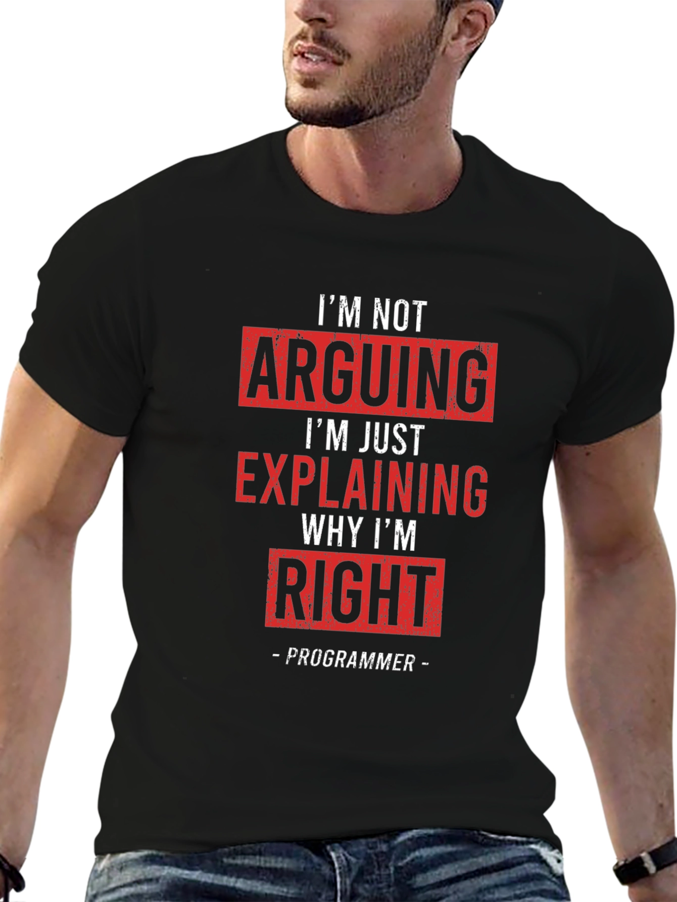 Programmer Explaining Right T-Shirt