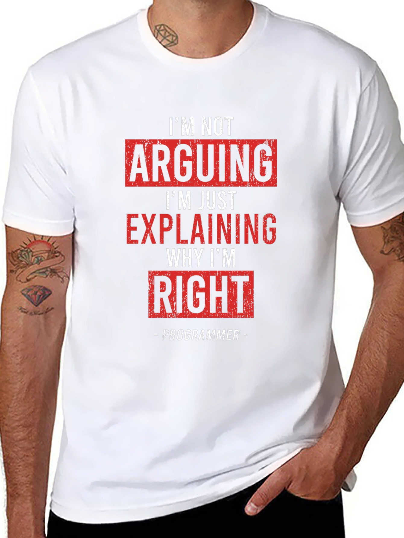 Programmer Explaining Right T-Shirt
