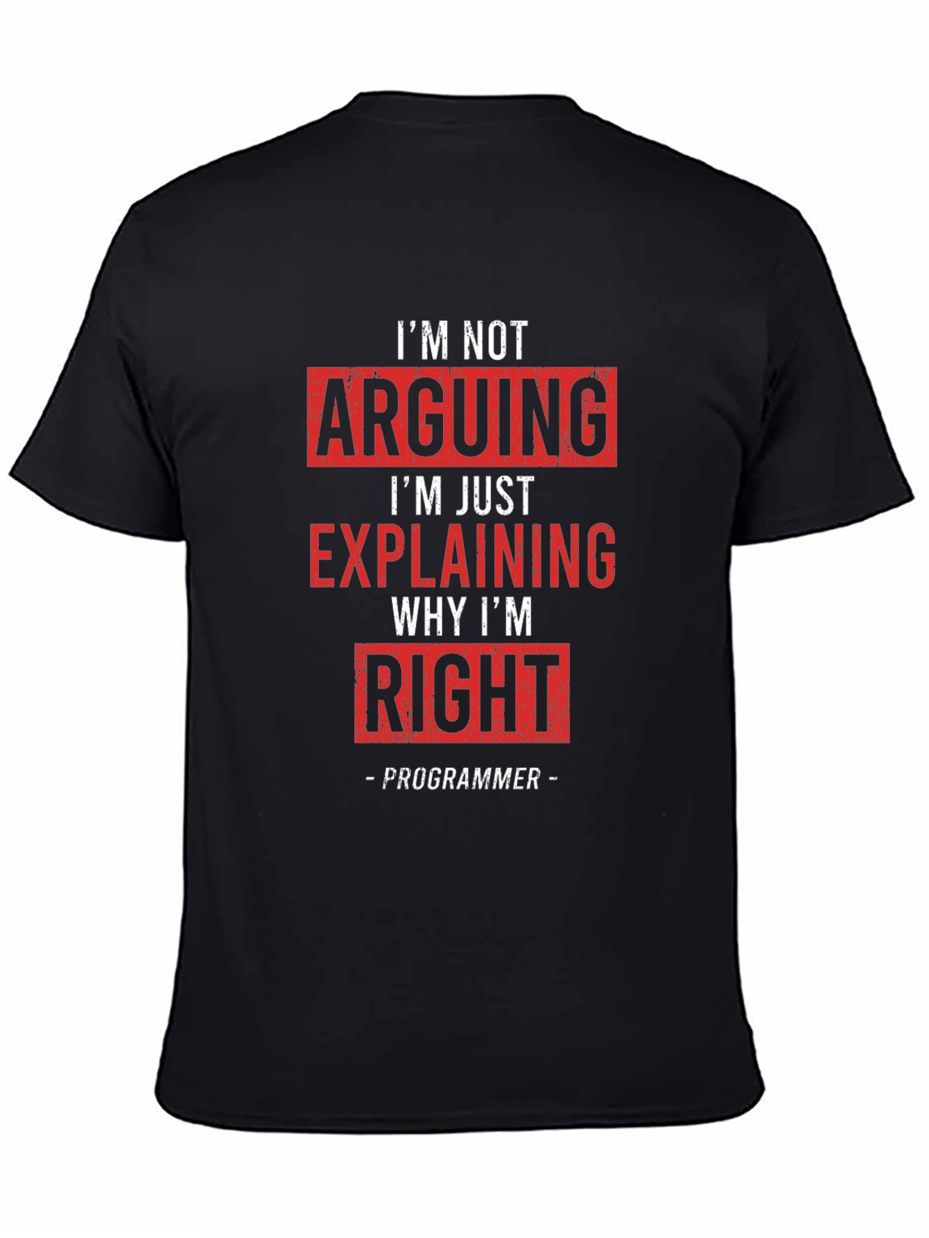 Programmer Explaining Right T-Shirt