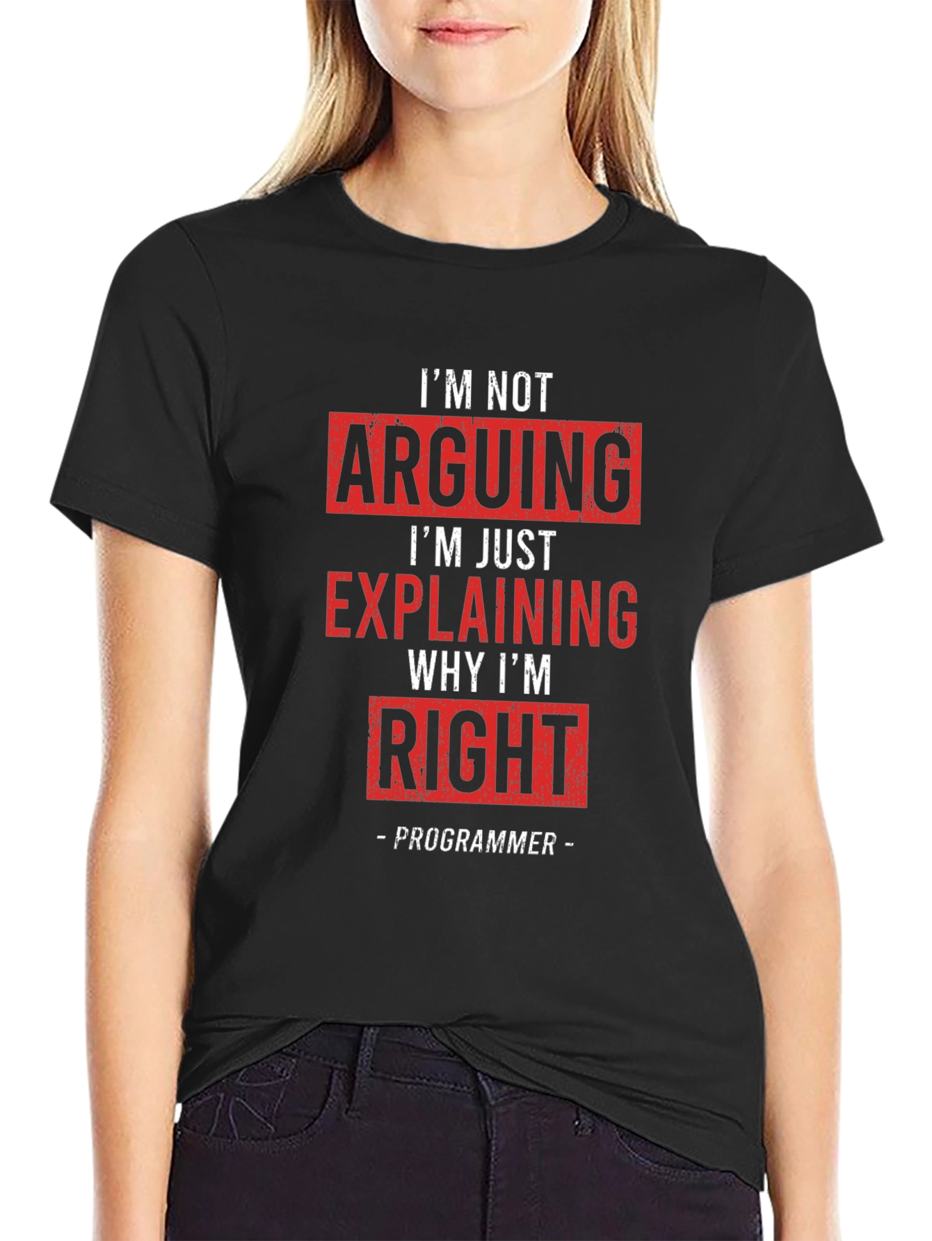 Programmer Explaining Right T-Shirt