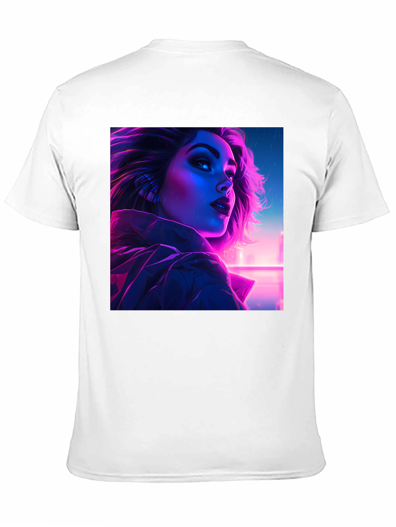 Cyberpunk Woman Portrait Graphic Tee