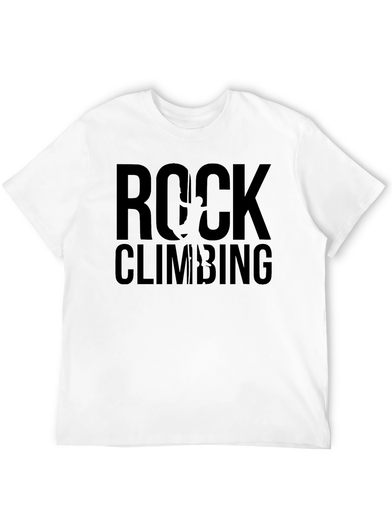 Rock Climbing Graphic Tee - Black Cotton T-Shirt