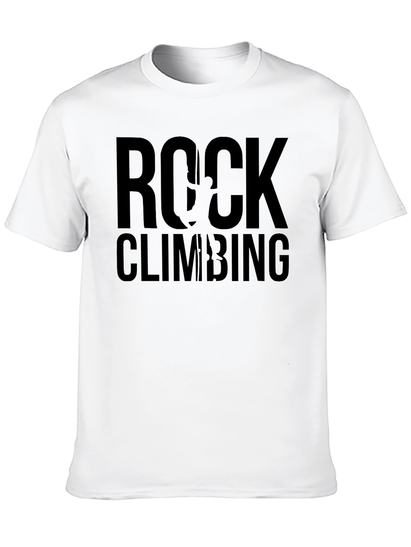 Rock Climbing Graphic Tee - Black Cotton T-Shirt