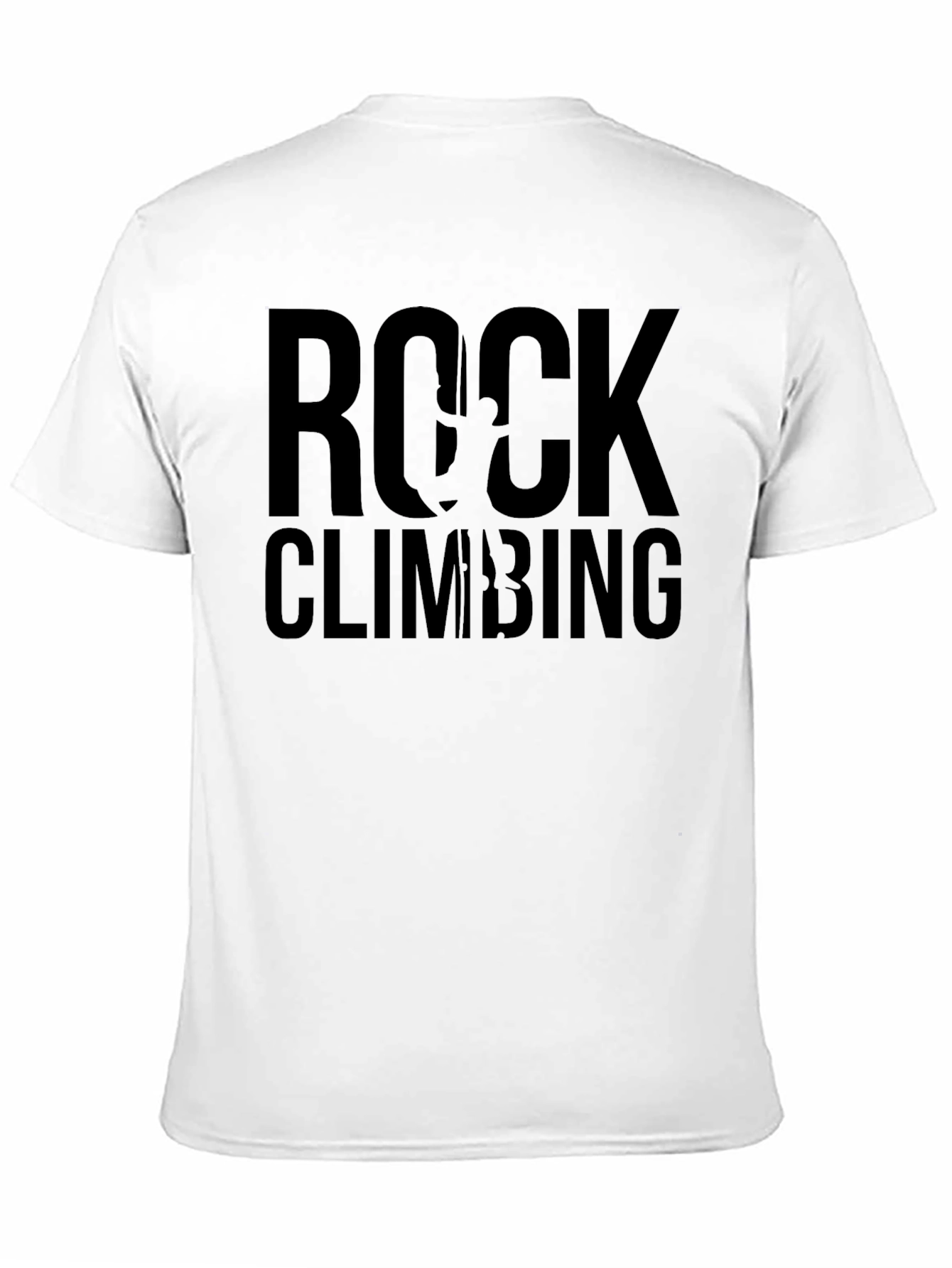 Rock Climbing Graphic Tee - Black Cotton T-Shirt