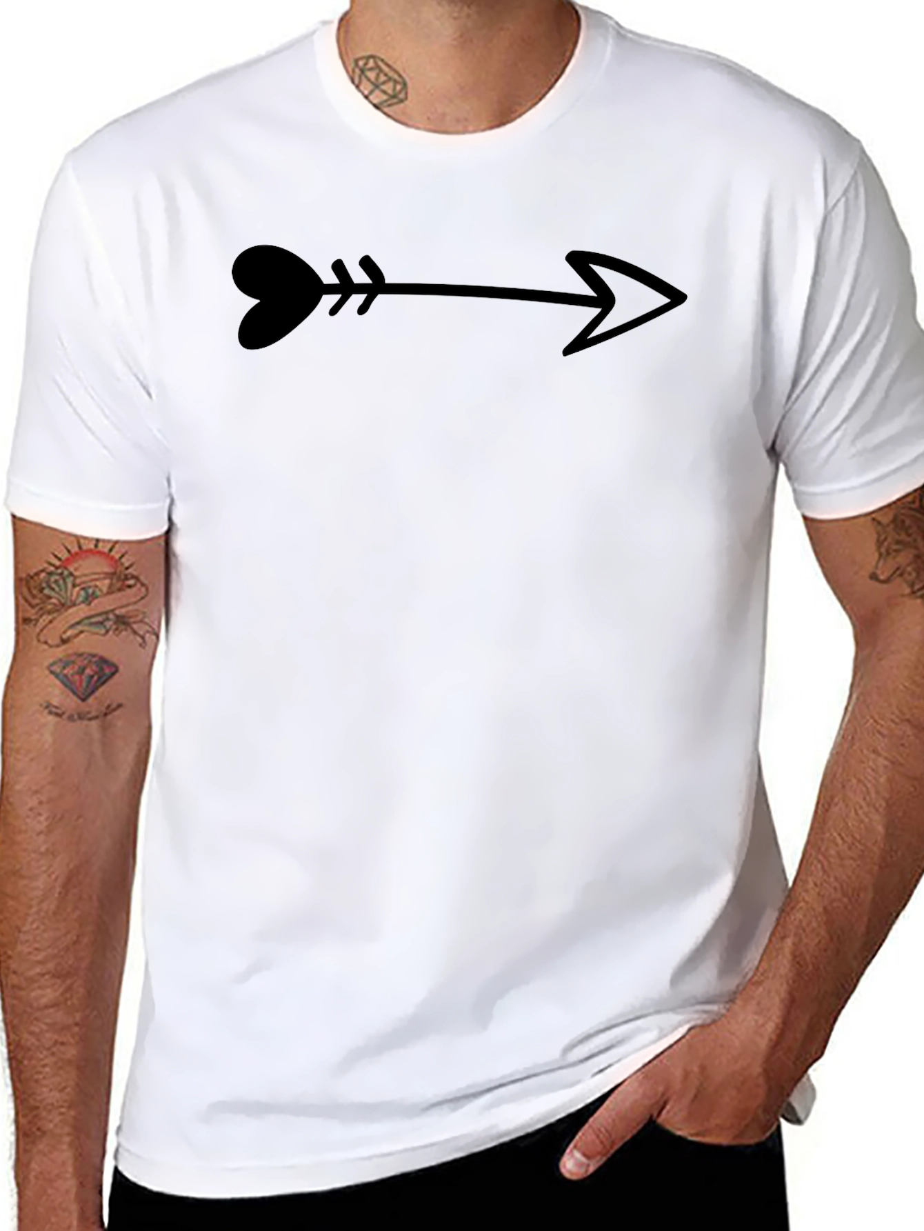 Heart Arrow Graphic Tee - Stylish Casual Wear