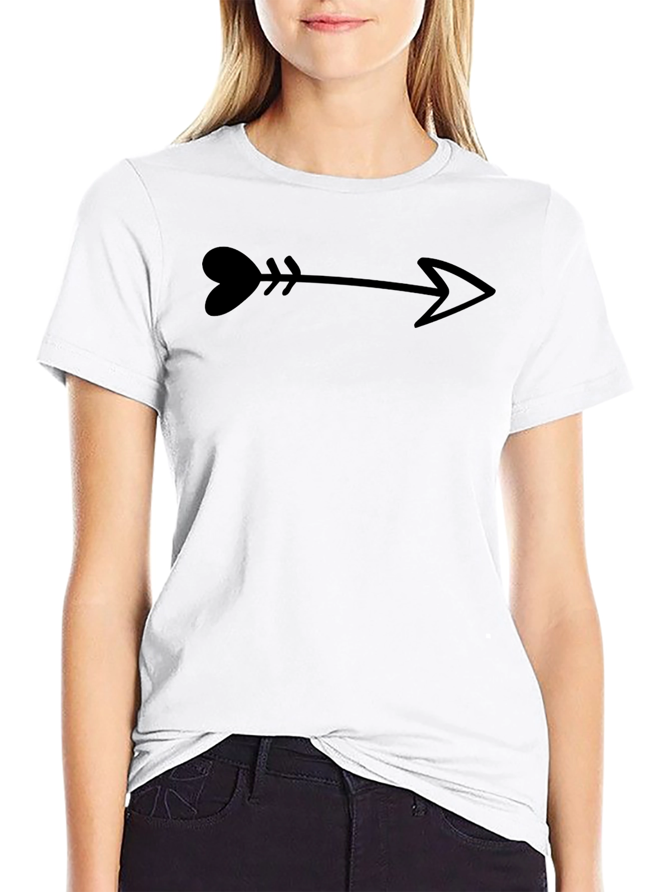 Heart Arrow Graphic Tee - Stylish Casual Wear