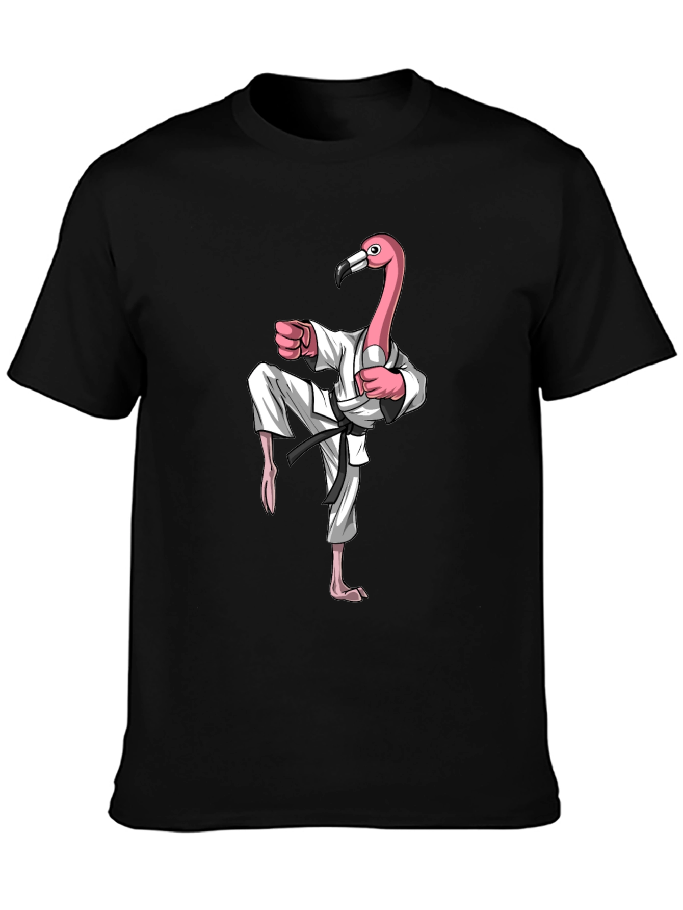 Karate Flamingo Graphic Tee