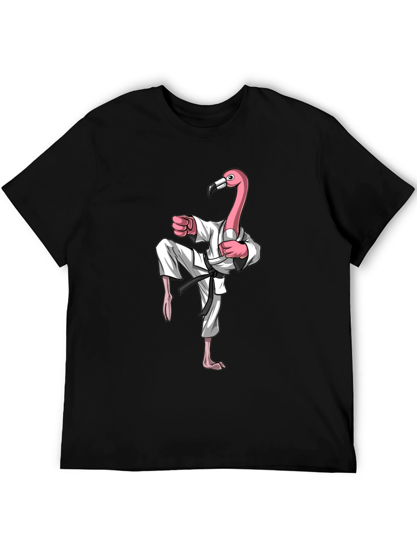 Karate Flamingo Graphic Tee