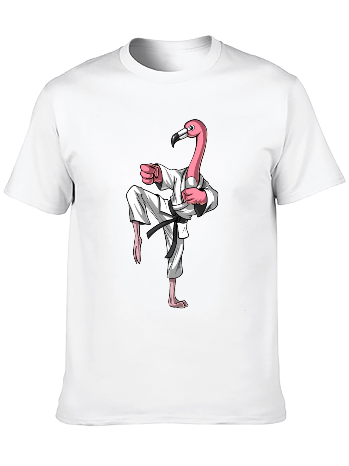 Karate Flamingo Graphic Tee