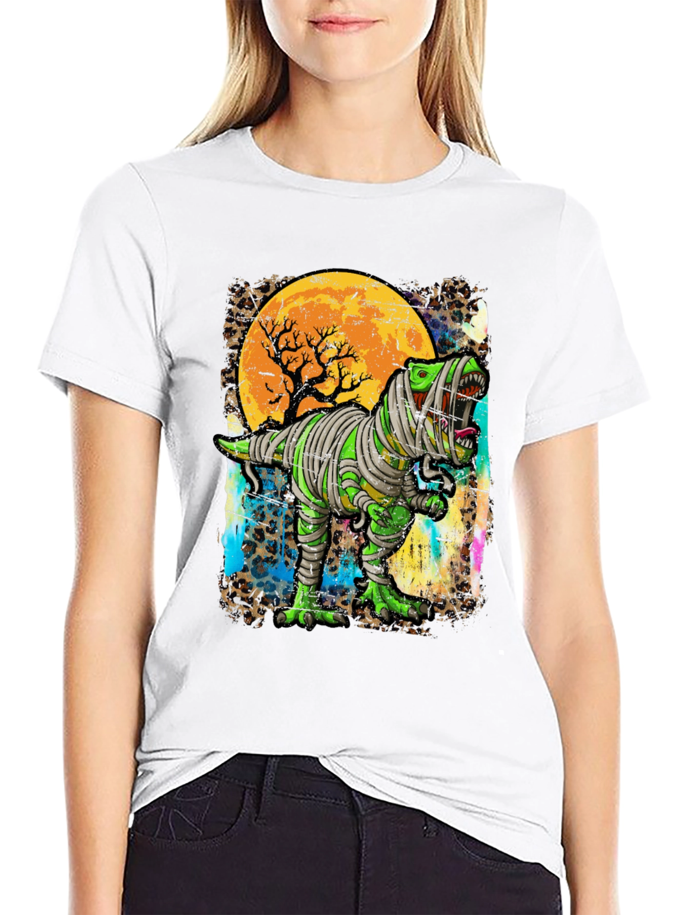 Mummy T-Rex Halloween T-Shirt