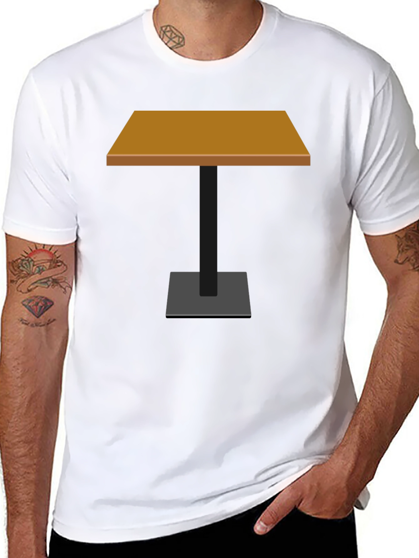 Novelty Table Graphic T-Shirt - Stylish & Unique Design