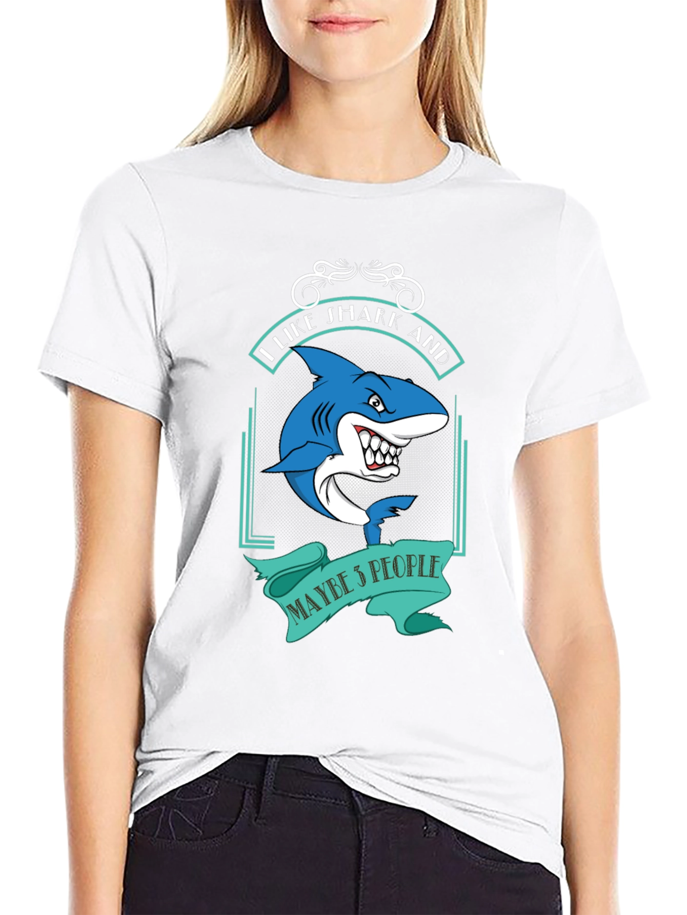 I Like Sharks and Maybe 5 People Funny T-Shirt