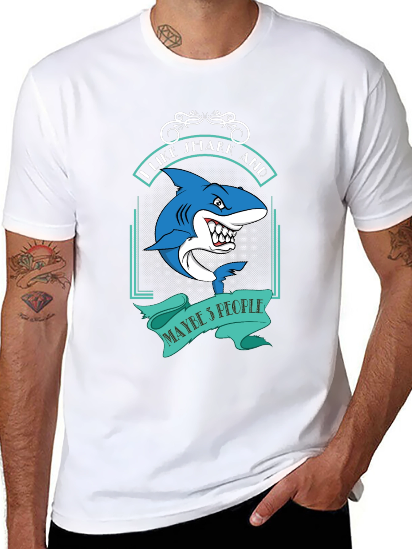 I Like Sharks and Maybe 5 People Funny T-Shirt