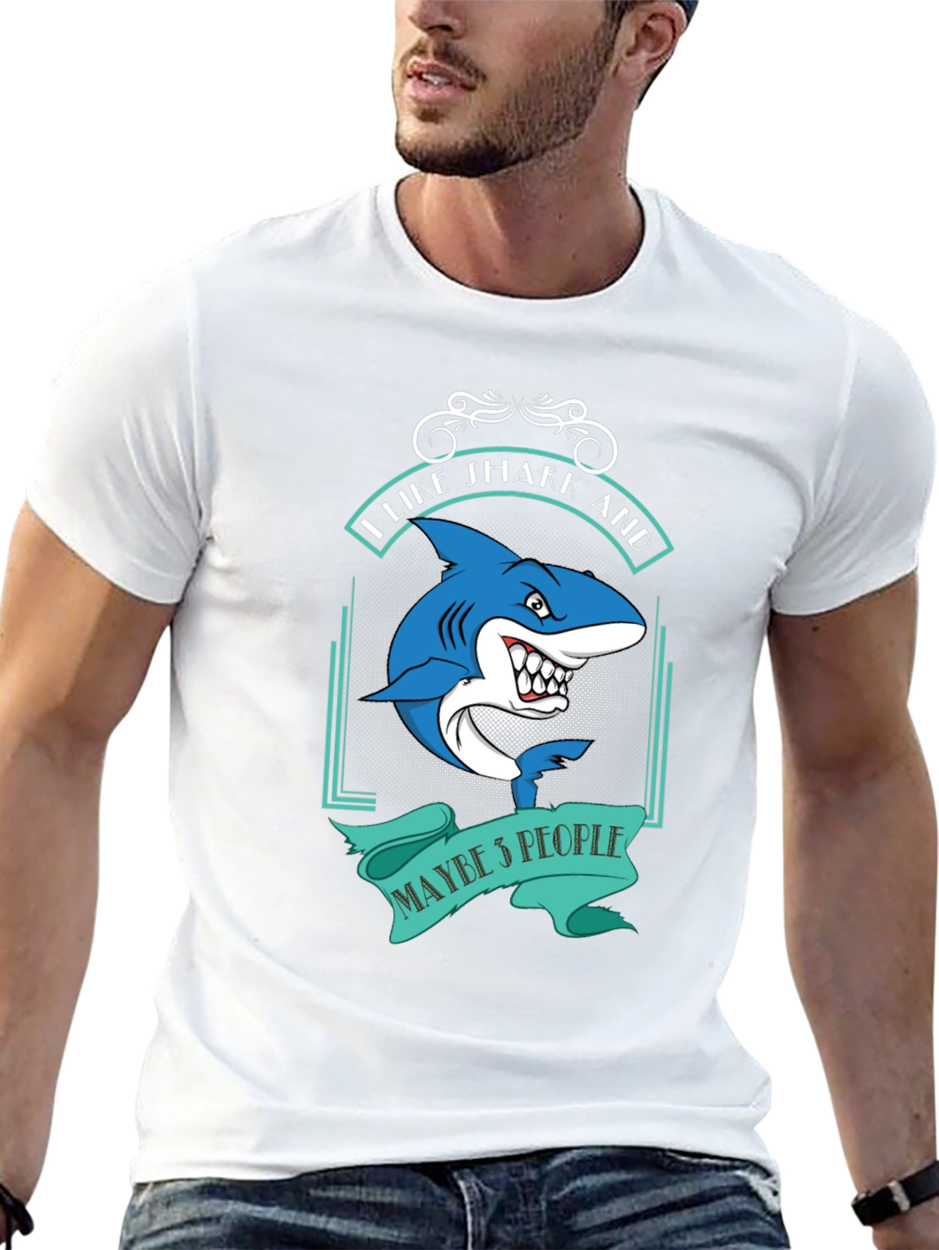 I Like Sharks and Maybe 5 People Funny T-Shirt