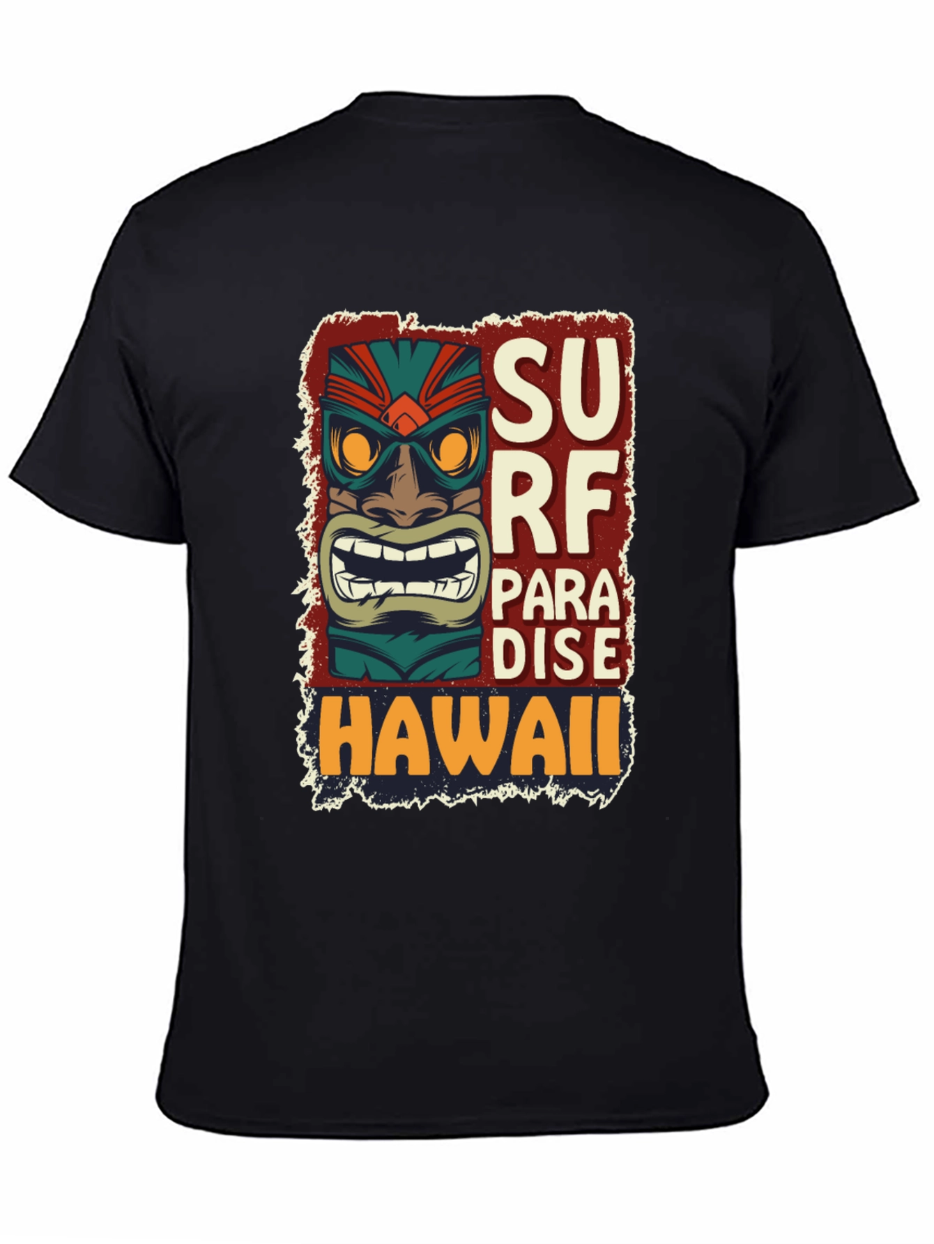 Surf Paradise Hawaii Tee - Unique Tiki Design