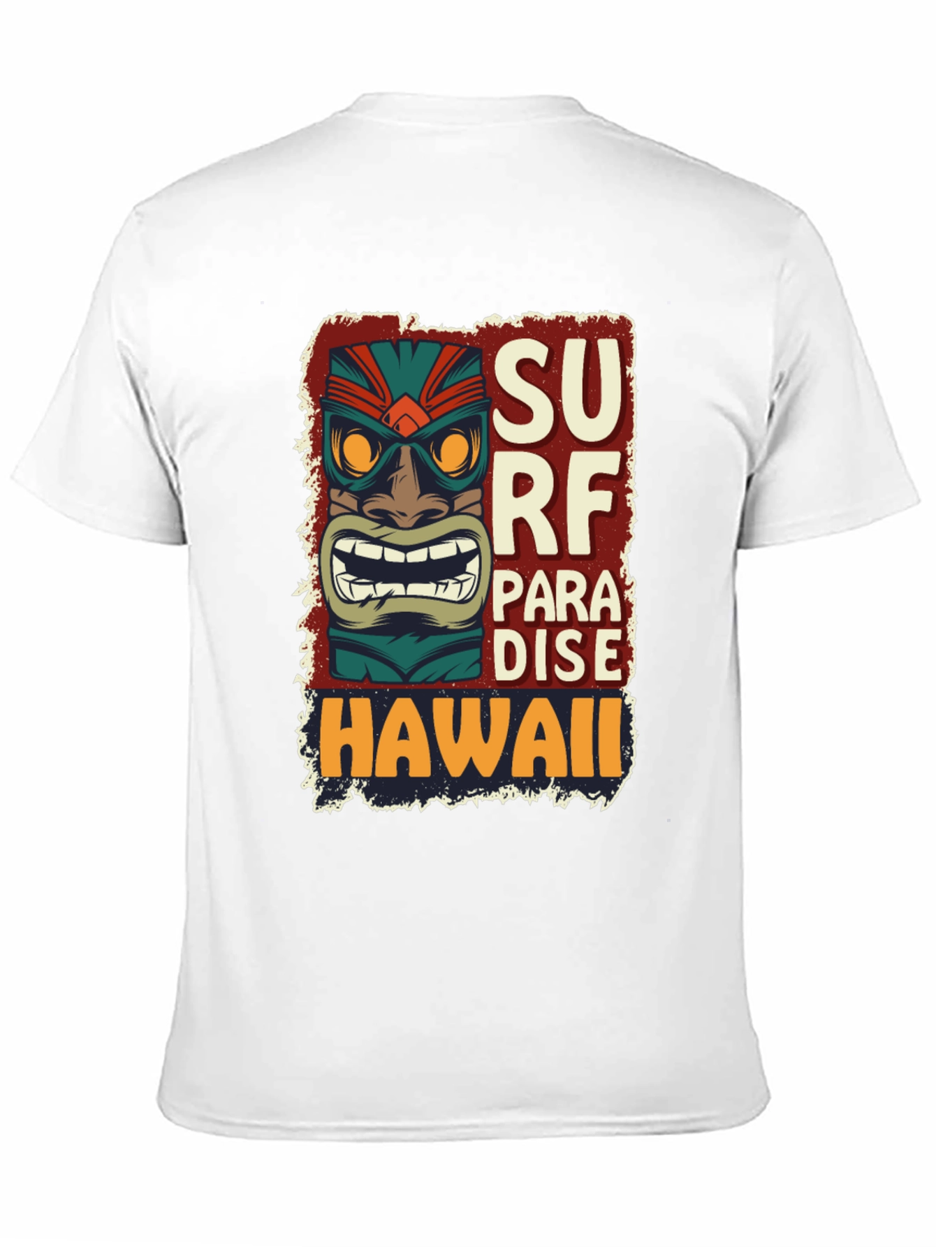 Surf Paradise Hawaii Tee - Unique Tiki Design