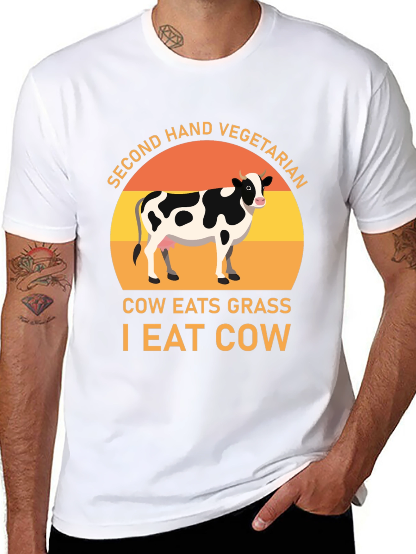 Second Hand Vegetarian Graphic T-Shirt
