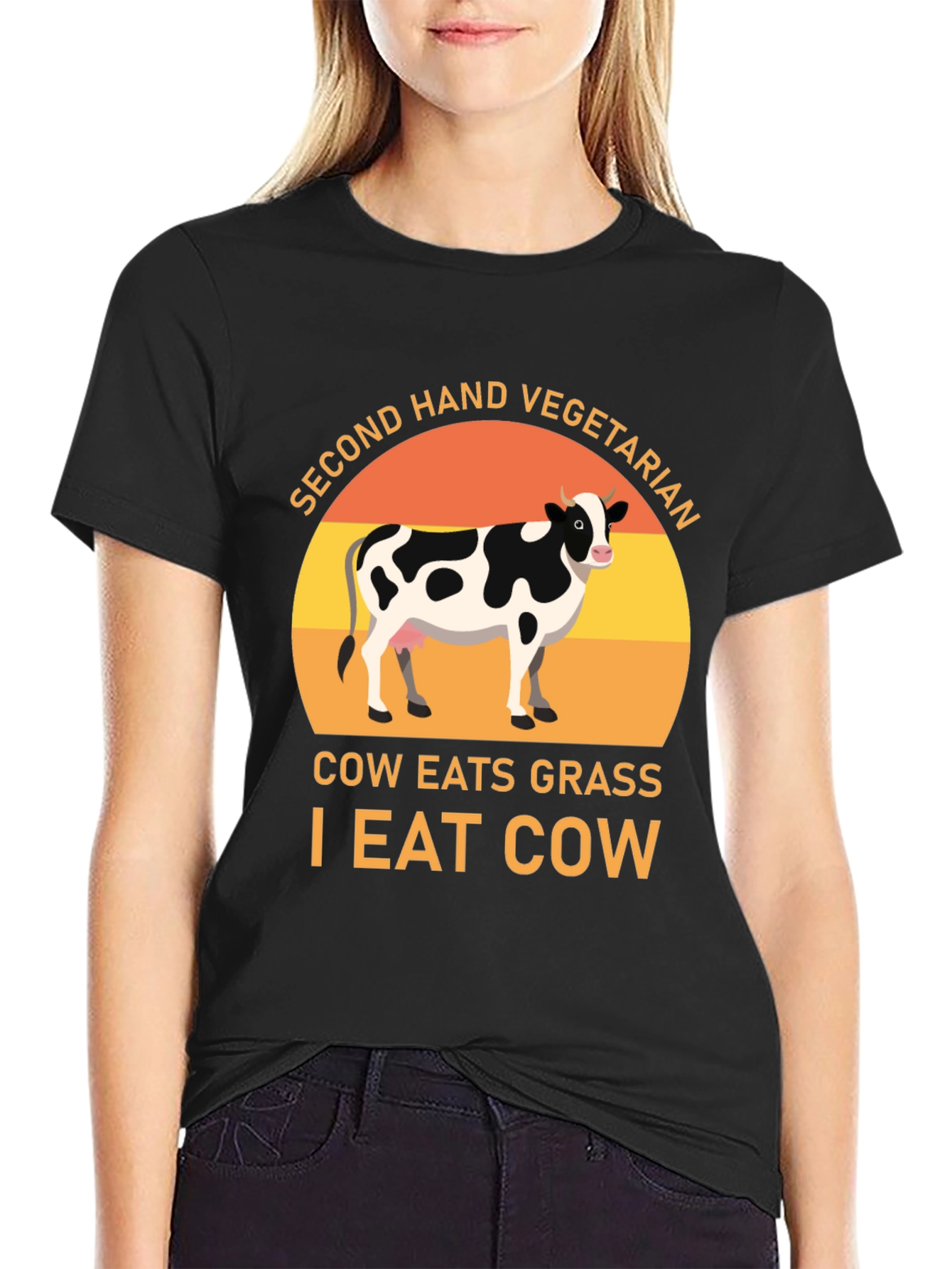 Second Hand Vegetarian Graphic T-Shirt