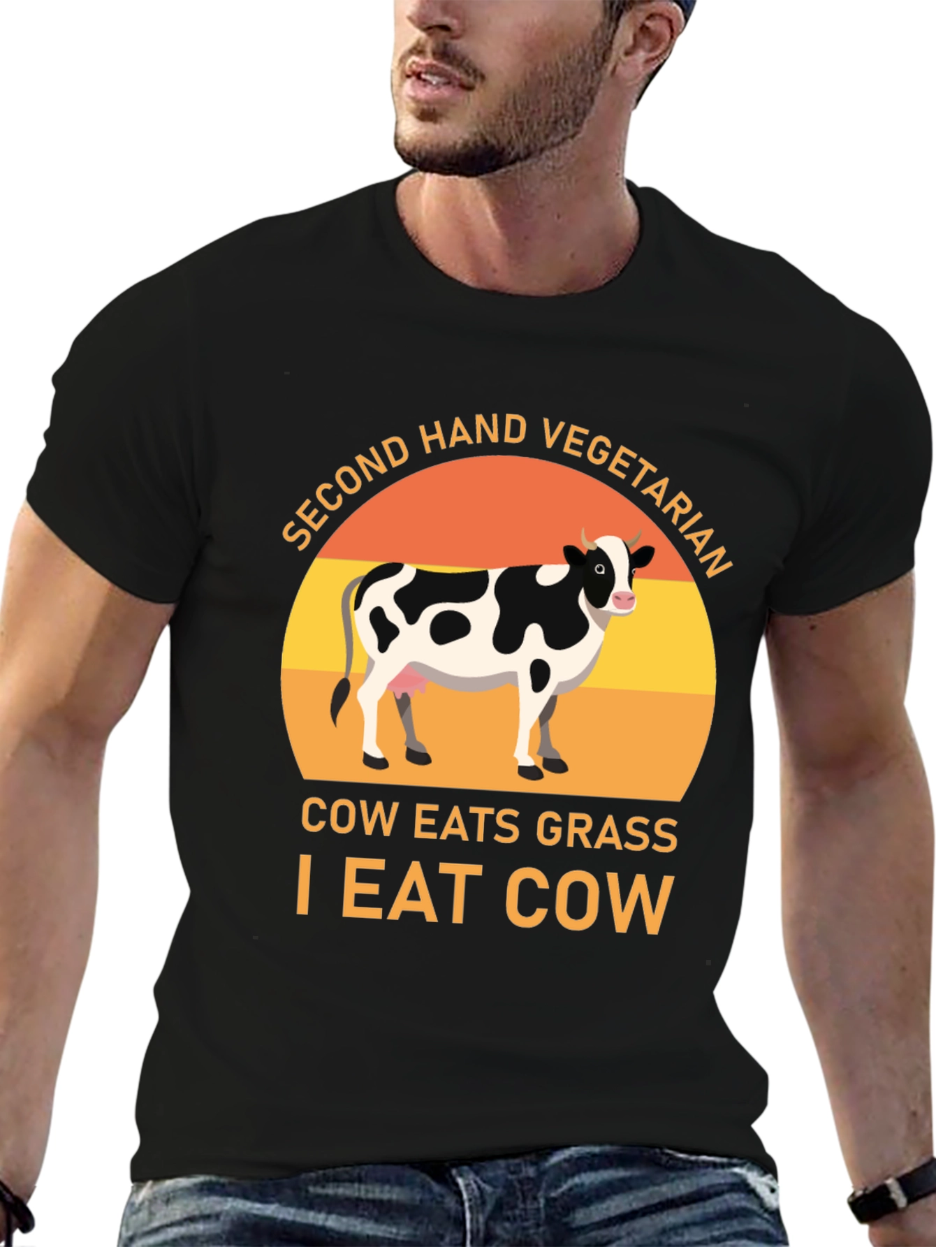 Second Hand Vegetarian Graphic T-Shirt