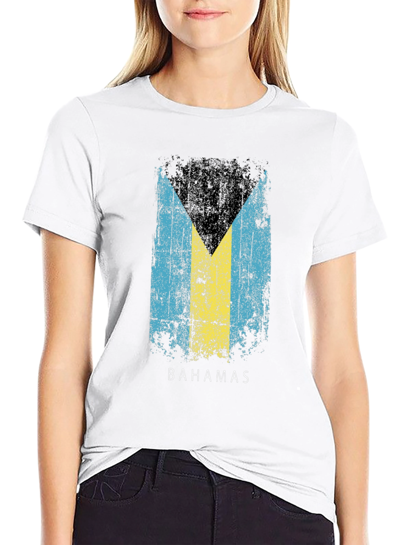 Bahamas Flag T-Shirt - Distressed Print