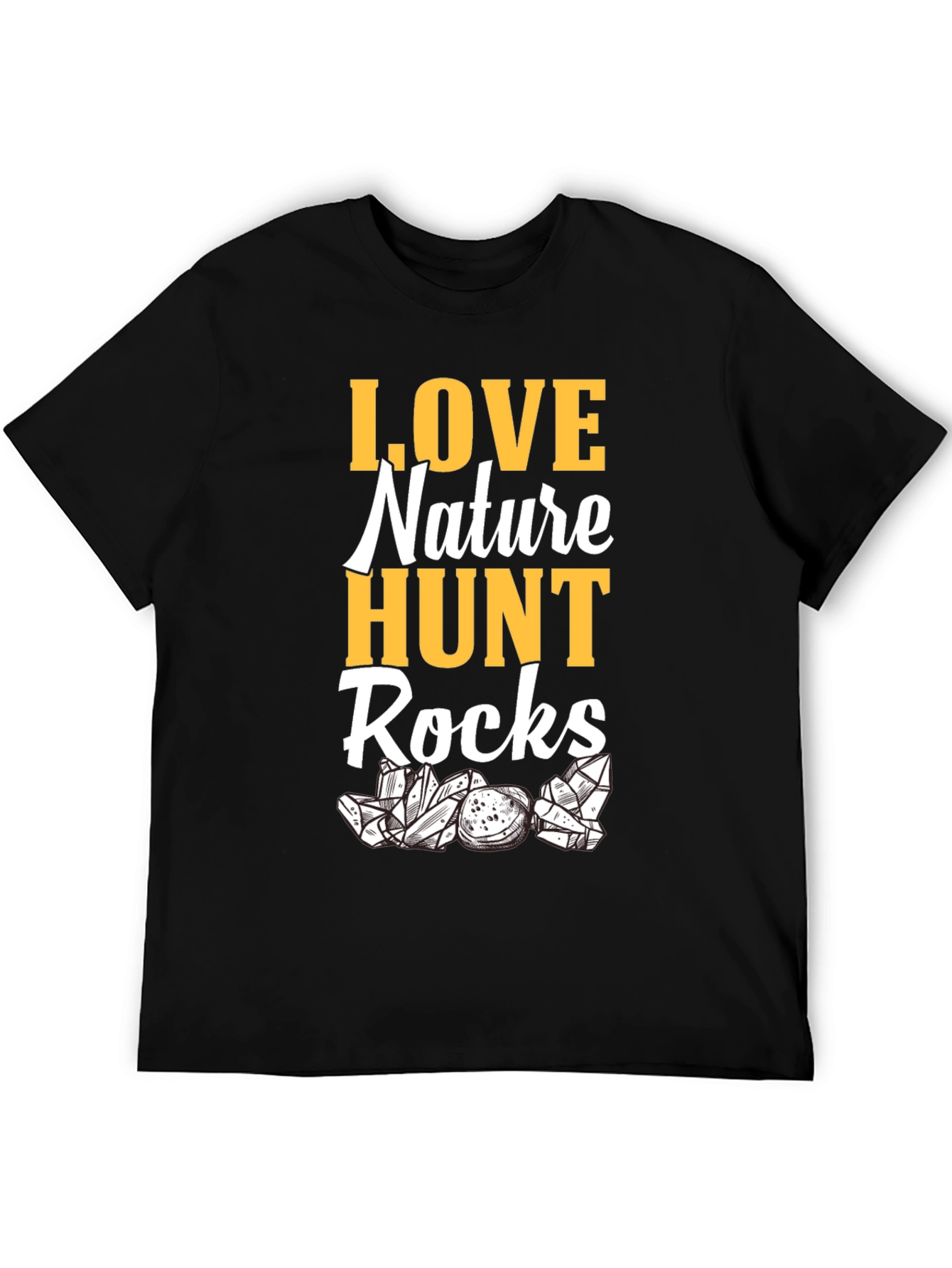 Nature Lovers Graphic T-Shirt: Hunt Rocks Design