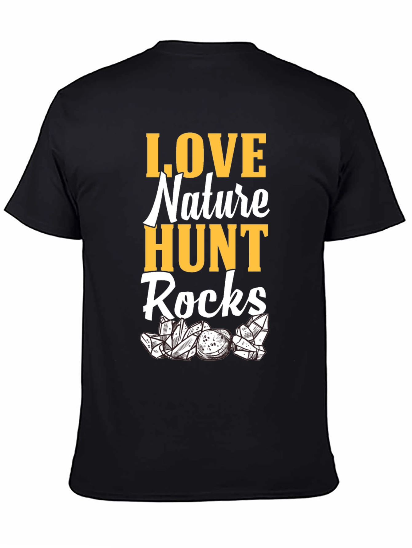 Nature Lovers Graphic T-Shirt: Hunt Rocks Design