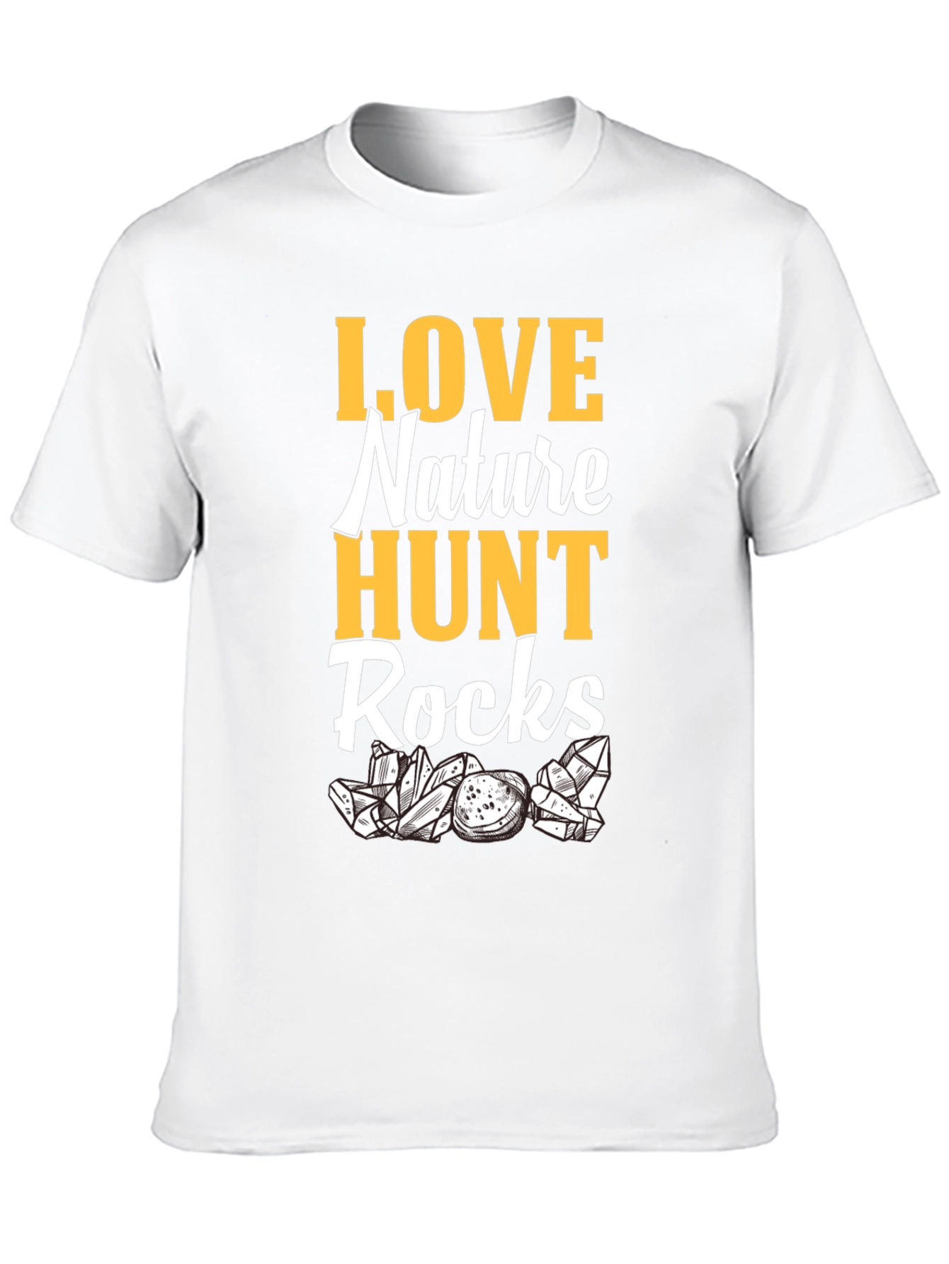 Nature Lovers Graphic T-Shirt: Hunt Rocks Design