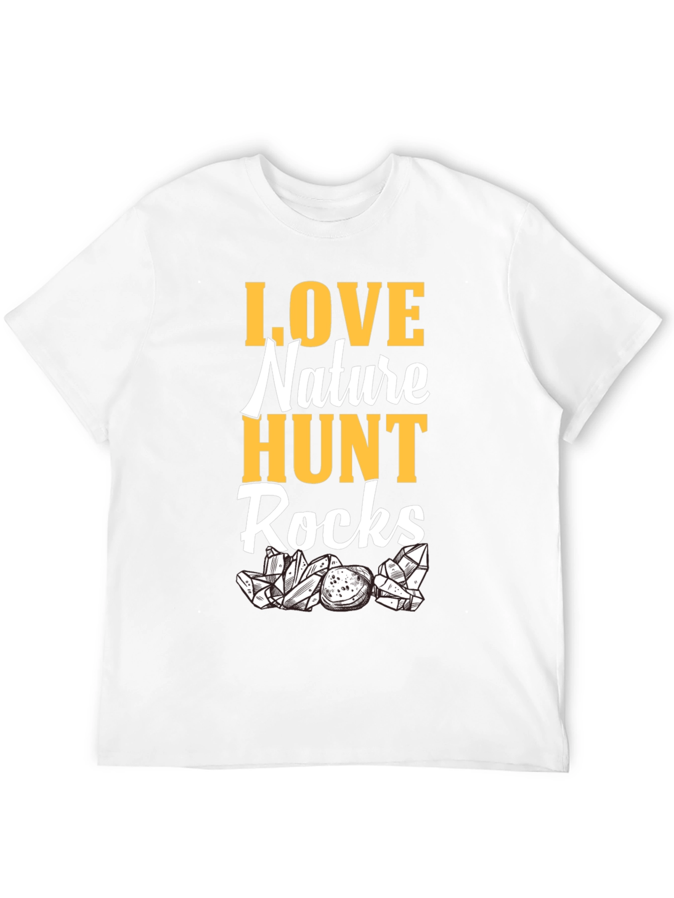 Nature Lovers Graphic T-Shirt: Hunt Rocks Design