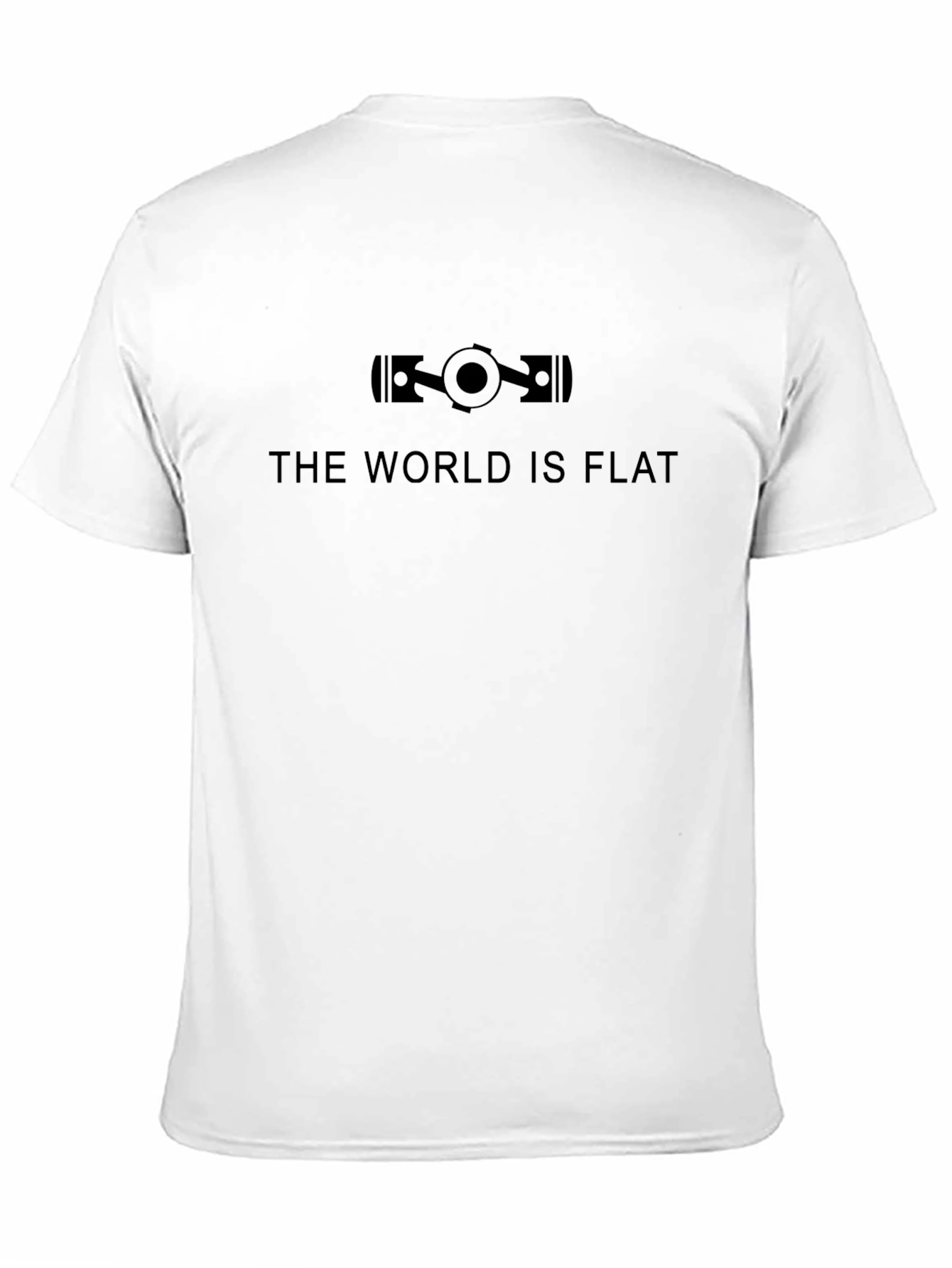 The World is Flat Engine T-Shirt - Black