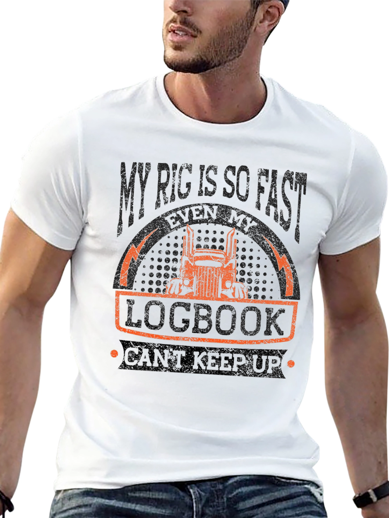 Funny Trucker T-Shirt - My Rig Is So Fast!