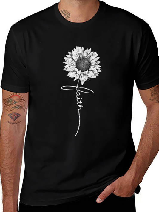 Faith Sunflower Black T-Shirt