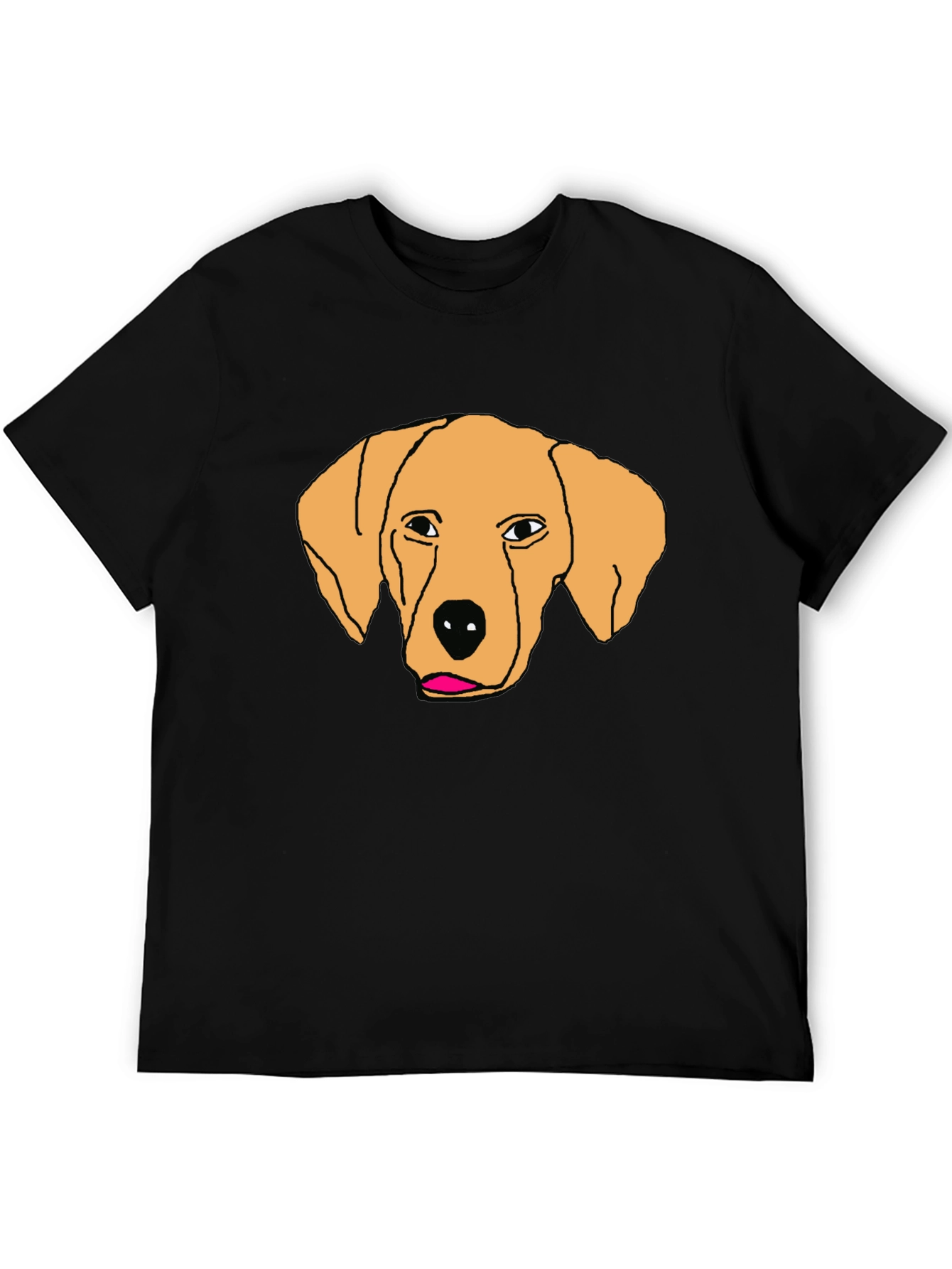 Dog Graphic Black T-Shirt for Casual Wear